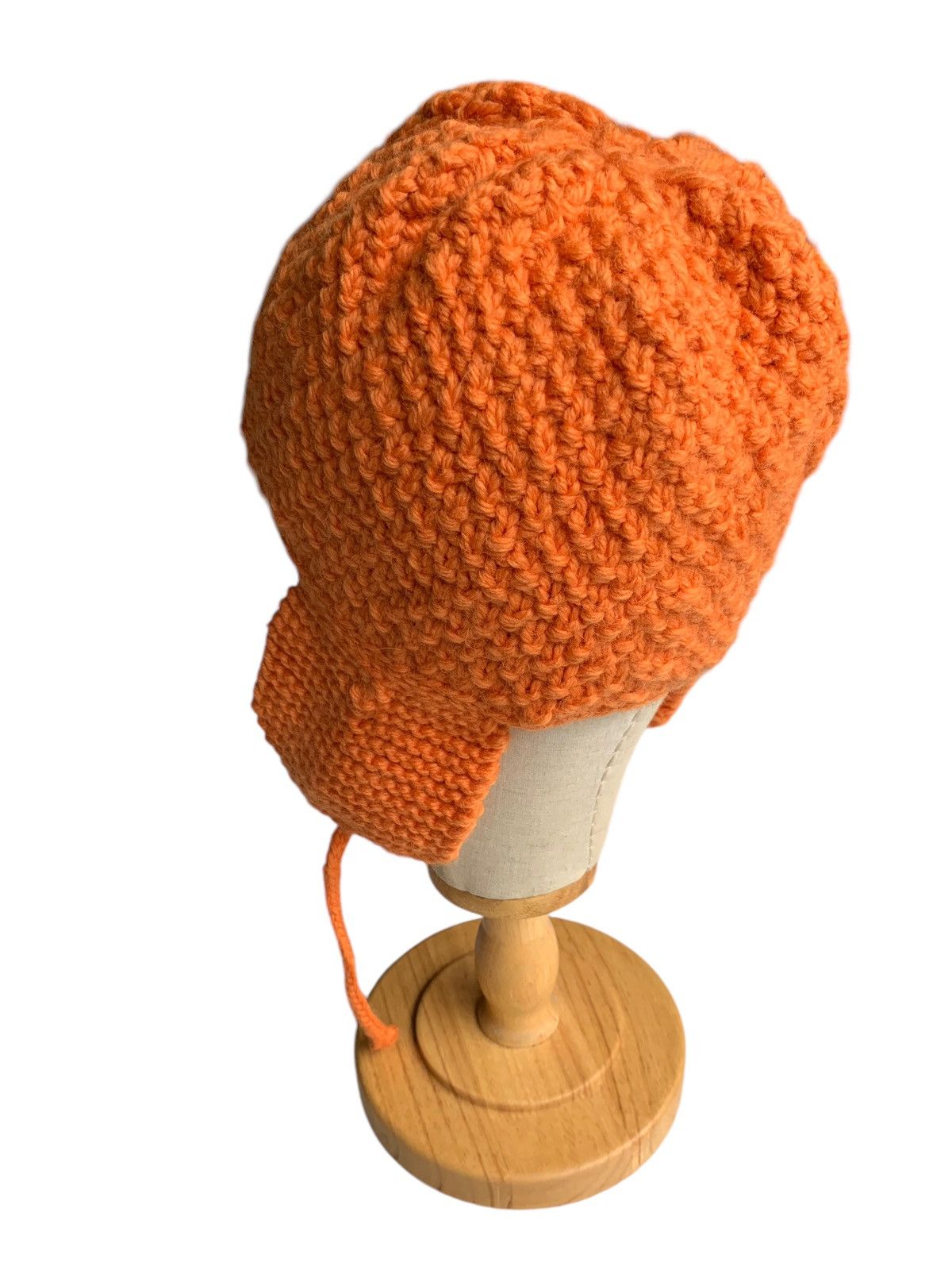Handmade × Japanese Brand Knitted crochet Rare Design Earflap Beanie Hats Size ONE SIZE - 8 Thumbnail
