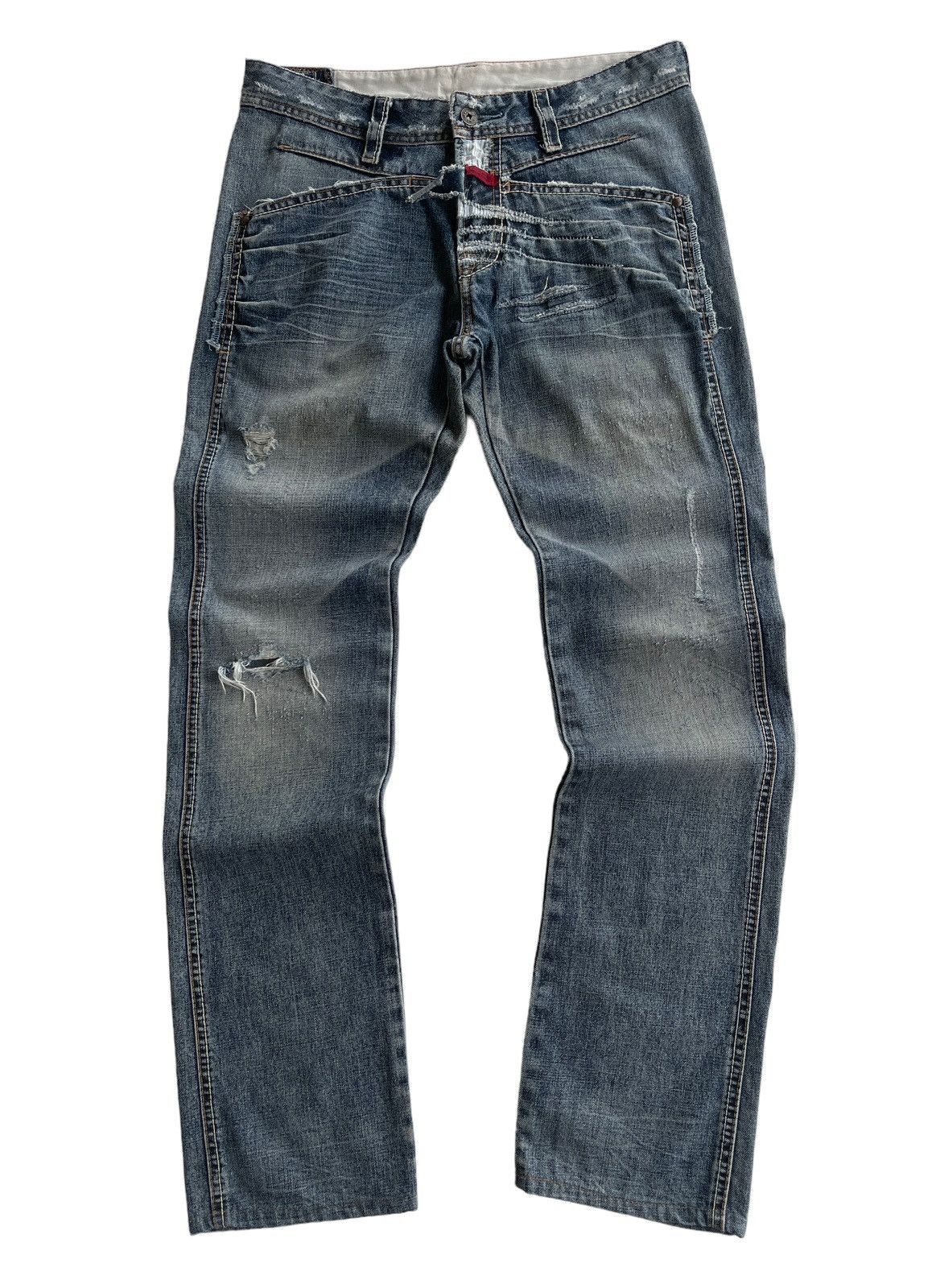 Marithe + Francois Girbaud MFG Distressed Jeans Size US 31 - 2 Thumbnail