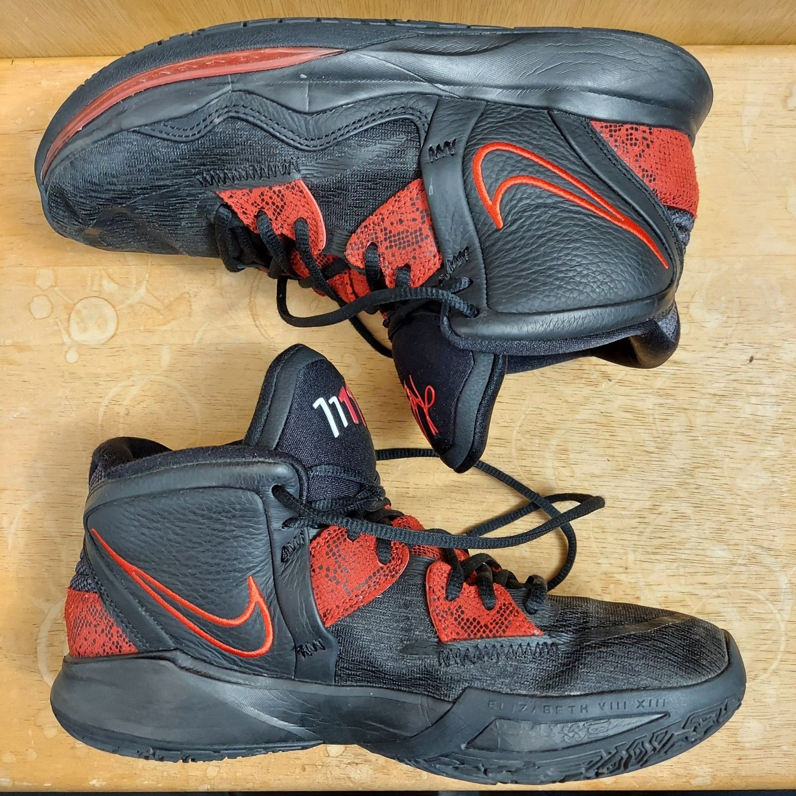 Nike Nike Kyrie 8 Infinity Bred Men's 9.5 Black Red Sneakers EUC Size US 9.5 / EU 42-43 - 6 Thumbnail
