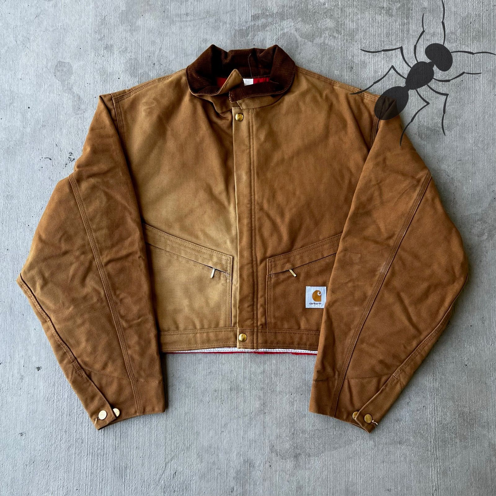 Carhartt × Vintage Carhartt brown cropped Detroit style work wear jacket Size US L / EU 52-54 / 3 - 1 Thumbnail
