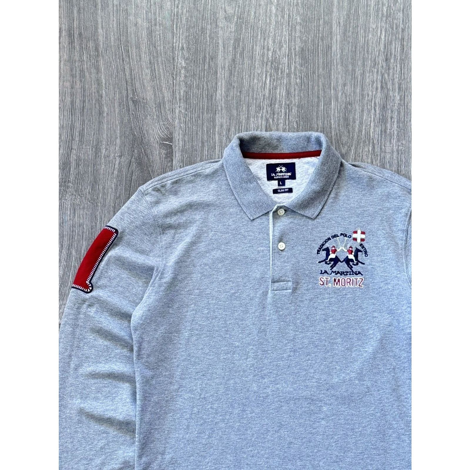 La Martina Vintage La Martina St.Moriz Ralph Lauren Gray Longsleeve Size US L / EU 52-54 / 3 - 2 Thumbnail