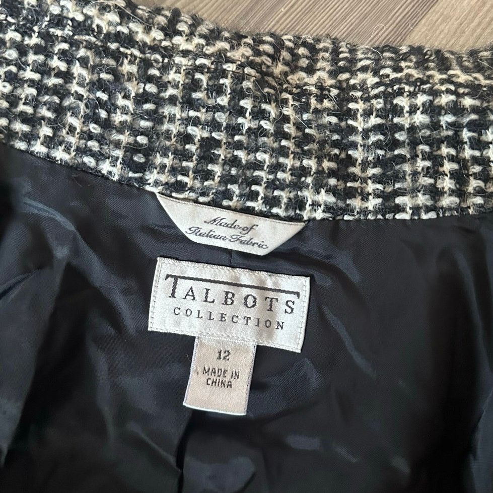 Other talbots collection tweak black white penny coat jacket Size XL / US 12-14 / IT 48-50 - 3 Thumbnail