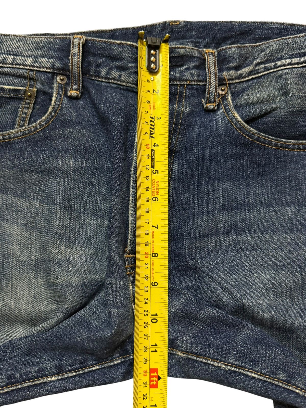 GU Vintage Y2K Japanese GU Blue Faded Mud Wash Relaxed Wide Leg Size US 32 / EU 48 - 10 Thumbnail