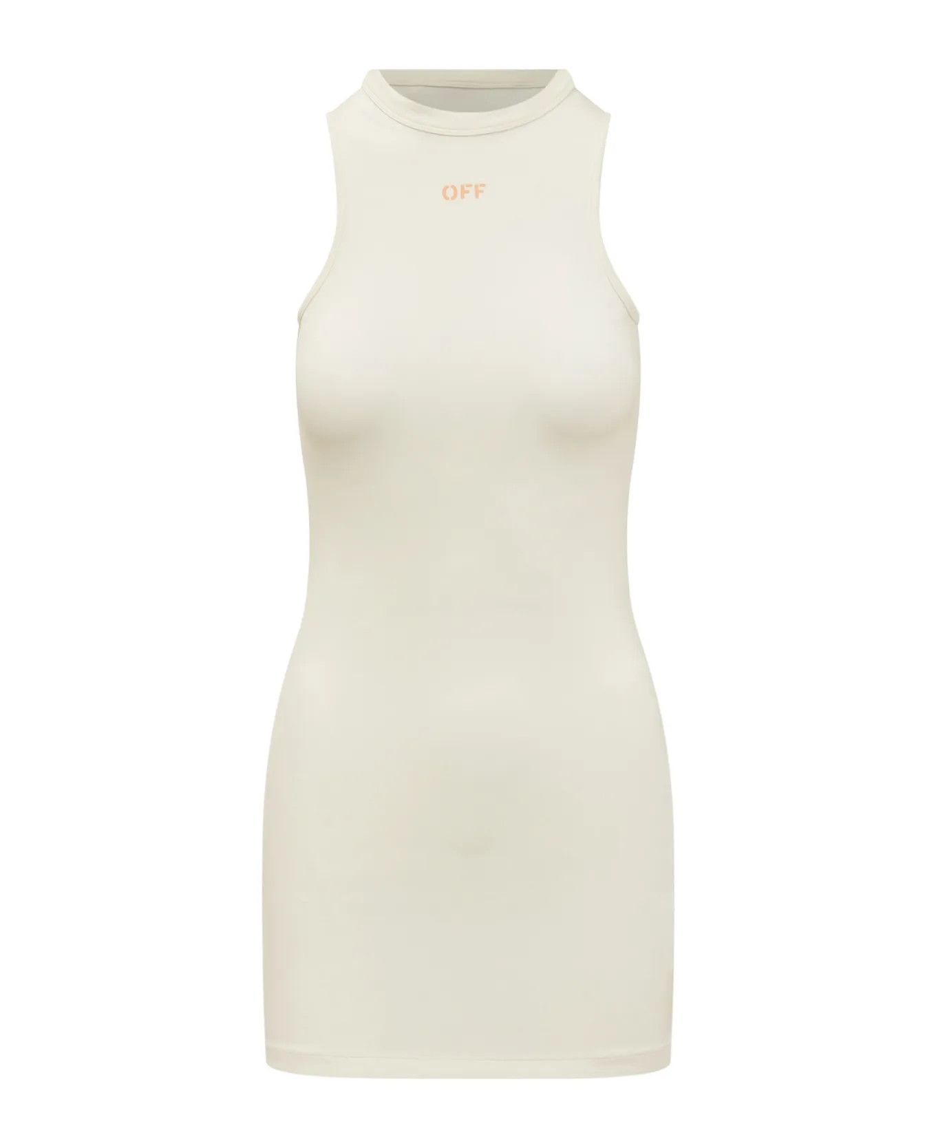 Off-White o1y1225 Mini Dress in Cream Size S / US 4 / IT 40 - 1 Thumbnail
