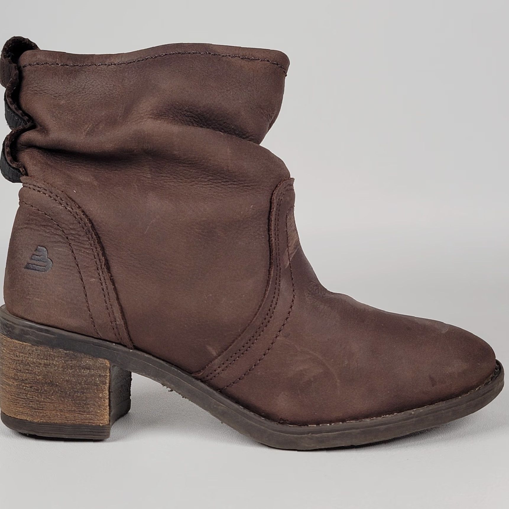 Bullboxer BULL BOXER Boots Chelsea Ankle Pull On Slouch Leather Brown 6 M Women Portugal Size US 6 / IT 36 - 3 Thumbnail
