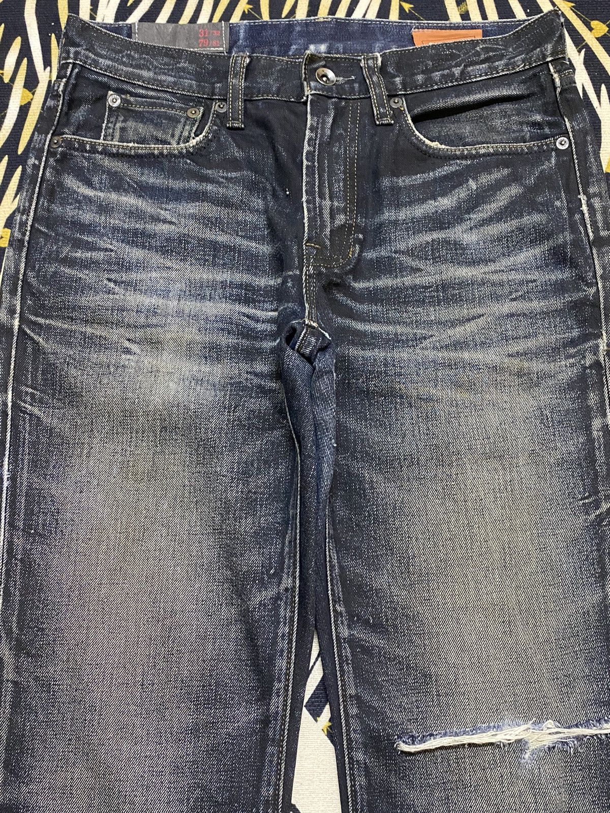 Gap Vintage Gap Denim Whisker Distressed Flare Bootcut Jeans Size US 31 - 3 Thumbnail