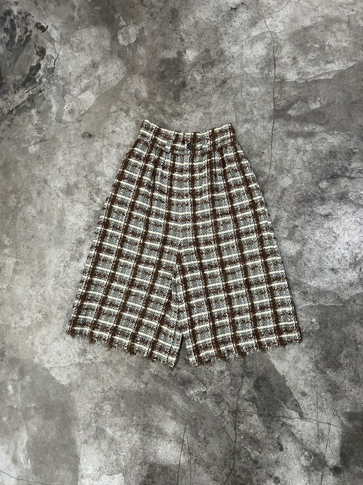 Yohji Yamamoto Y’s By Yohji Yamamoto Tweed Wide Leg Pants Size US 31 - 1 Thumbnail
