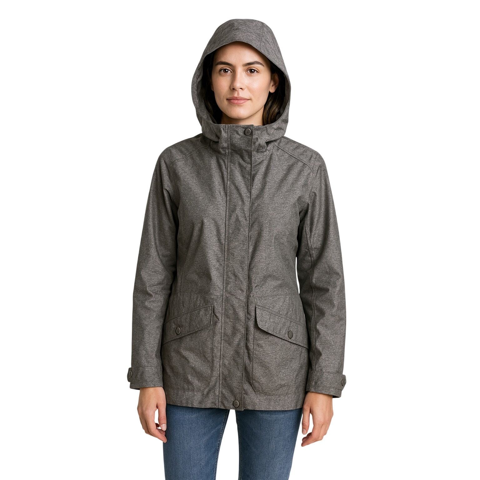 Rei REI Co-op Hooded Trench Elements Rain Jacket Gray Womens M Size M / US 6-8 / IT 42-44 - 1 Thumbnail
