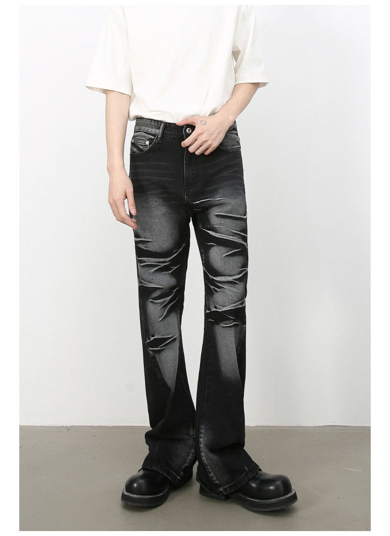 Japanese Brand × Jean Men's retro washed high street loose straight bootcut jeans Size US 32 / EU 48 - 3 Thumbnail