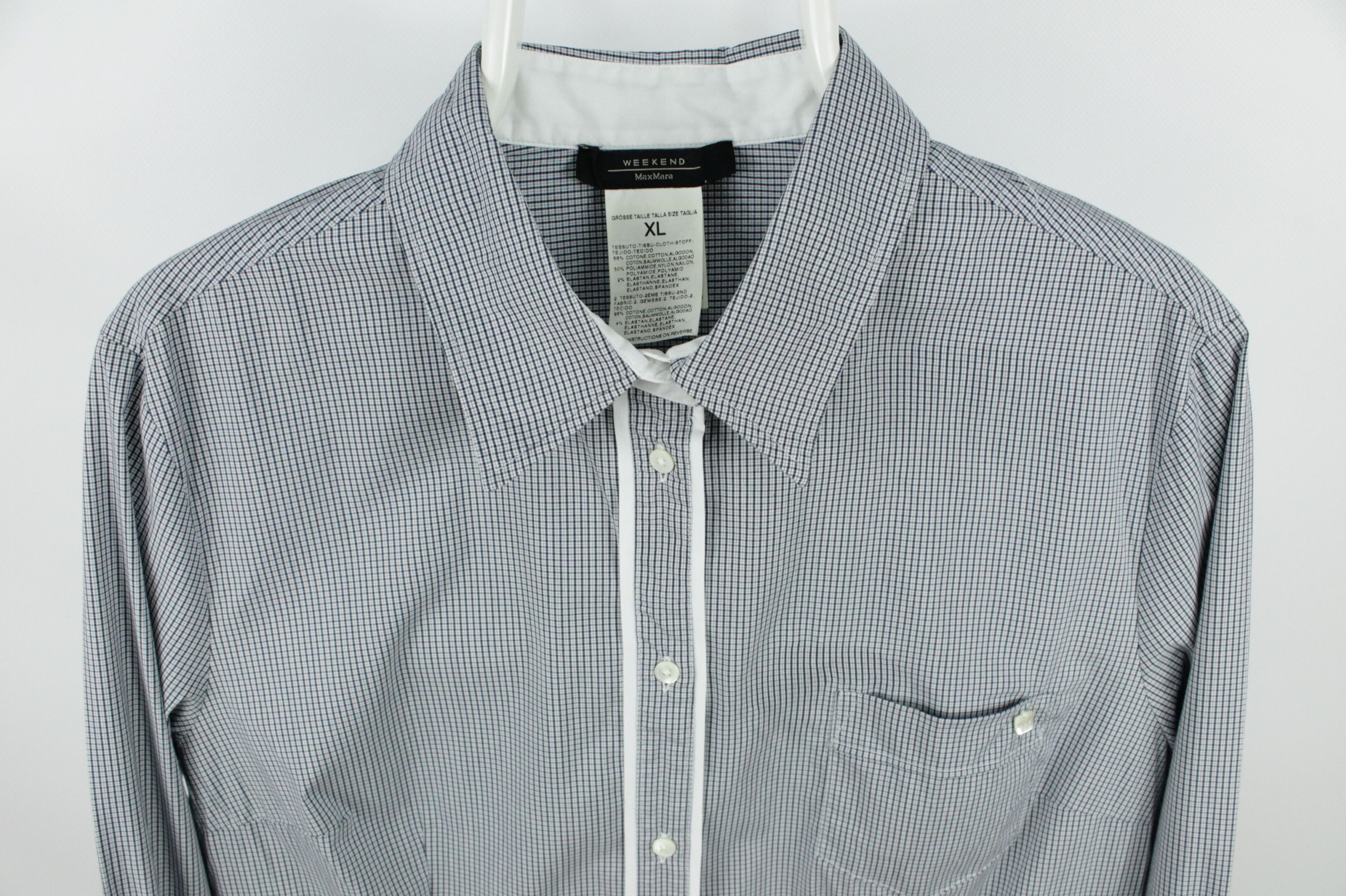 Max Mara × Weekend Max Mara Beautiful Weekend Max Mara Cheked Slim Fit Shirt Size XL / US 12-14 / IT 48-50 - 2 Thumbnail