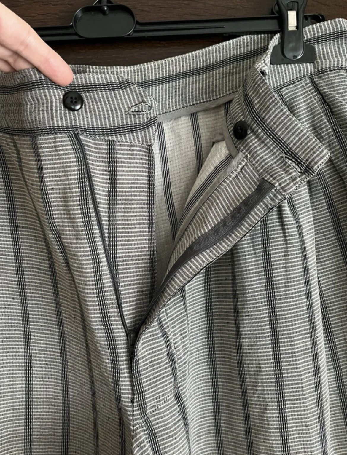Versace Gianni Versace vintage linen stripped pants hipster rare Size US 34 / EU 50 - 3 Thumbnail
