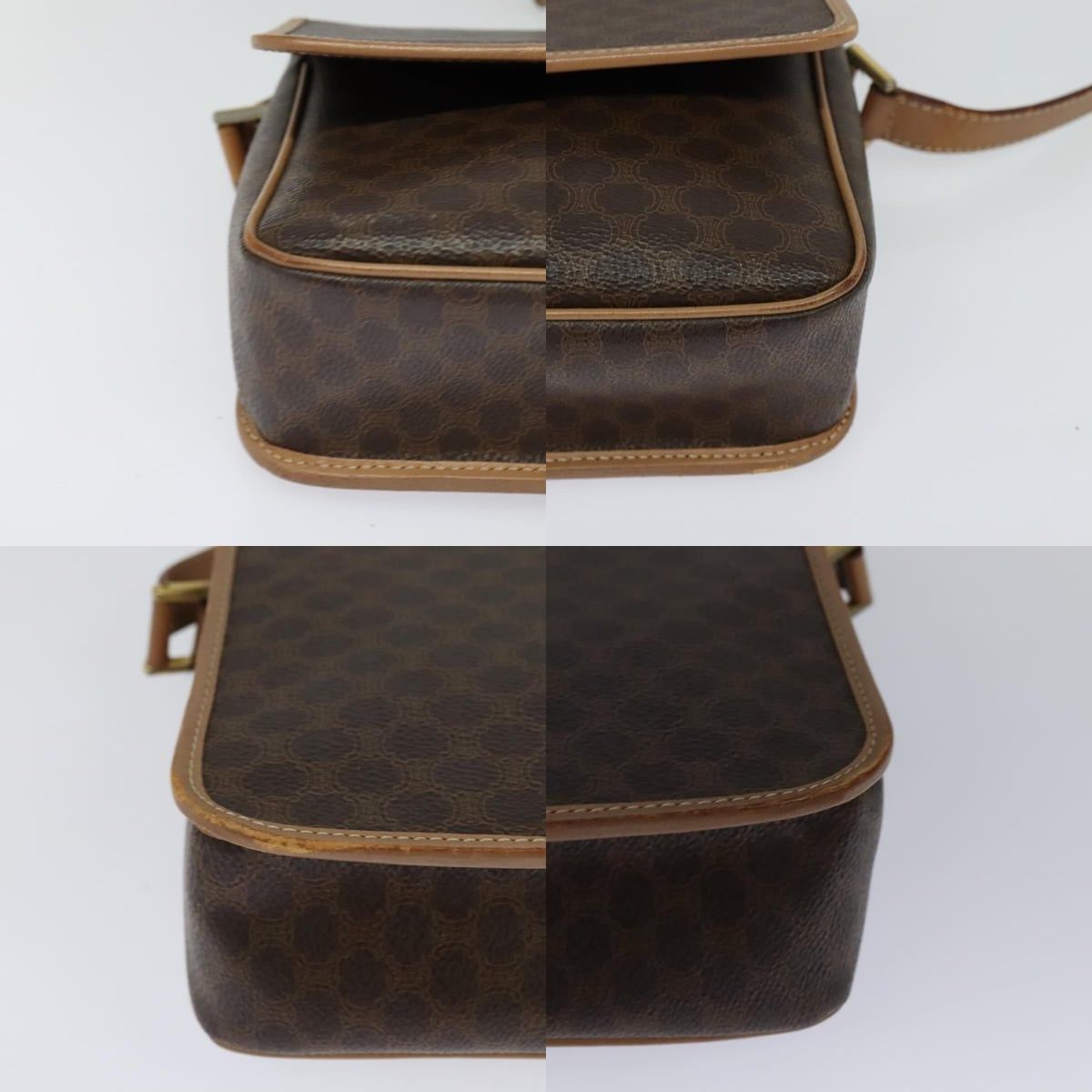 Celine CELINE Macadam Canvas Circle Shoulder Bag Pvc Leather Brown Size ONE SIZE - 10 Thumbnail