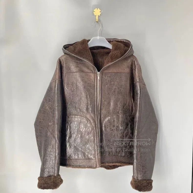 Rick Owens Rick Owens Fur-and-fur integrated double-sided leather coat Size US L / EU 52-54 / 3 - 2 Thumbnail