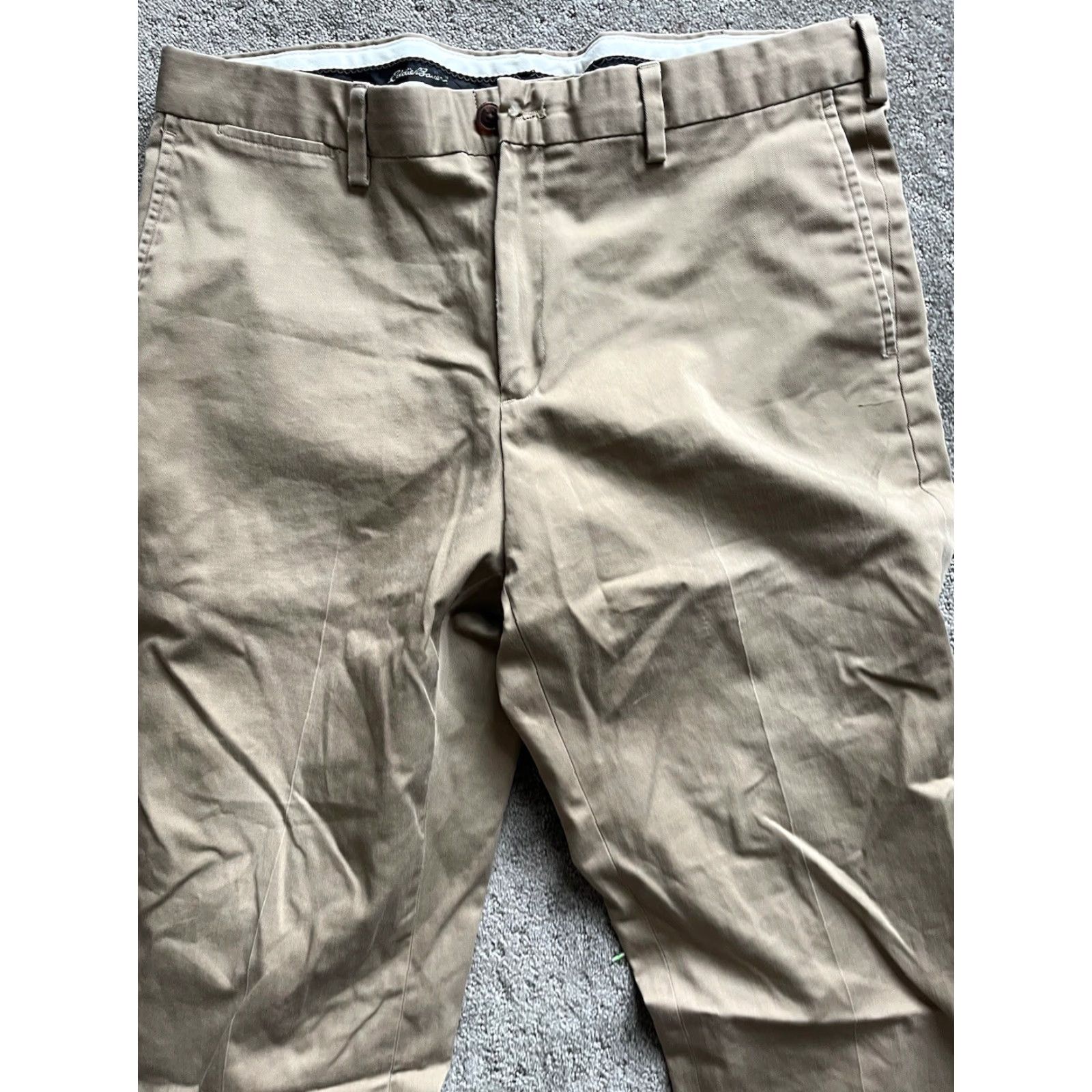 Eddie Bauer Eddie Bauer Beige Flat Front Wrinkle-Free Classic Fit Pants Mens 36x30 90s Size US 36 / EU 52 - 2 Thumbnail