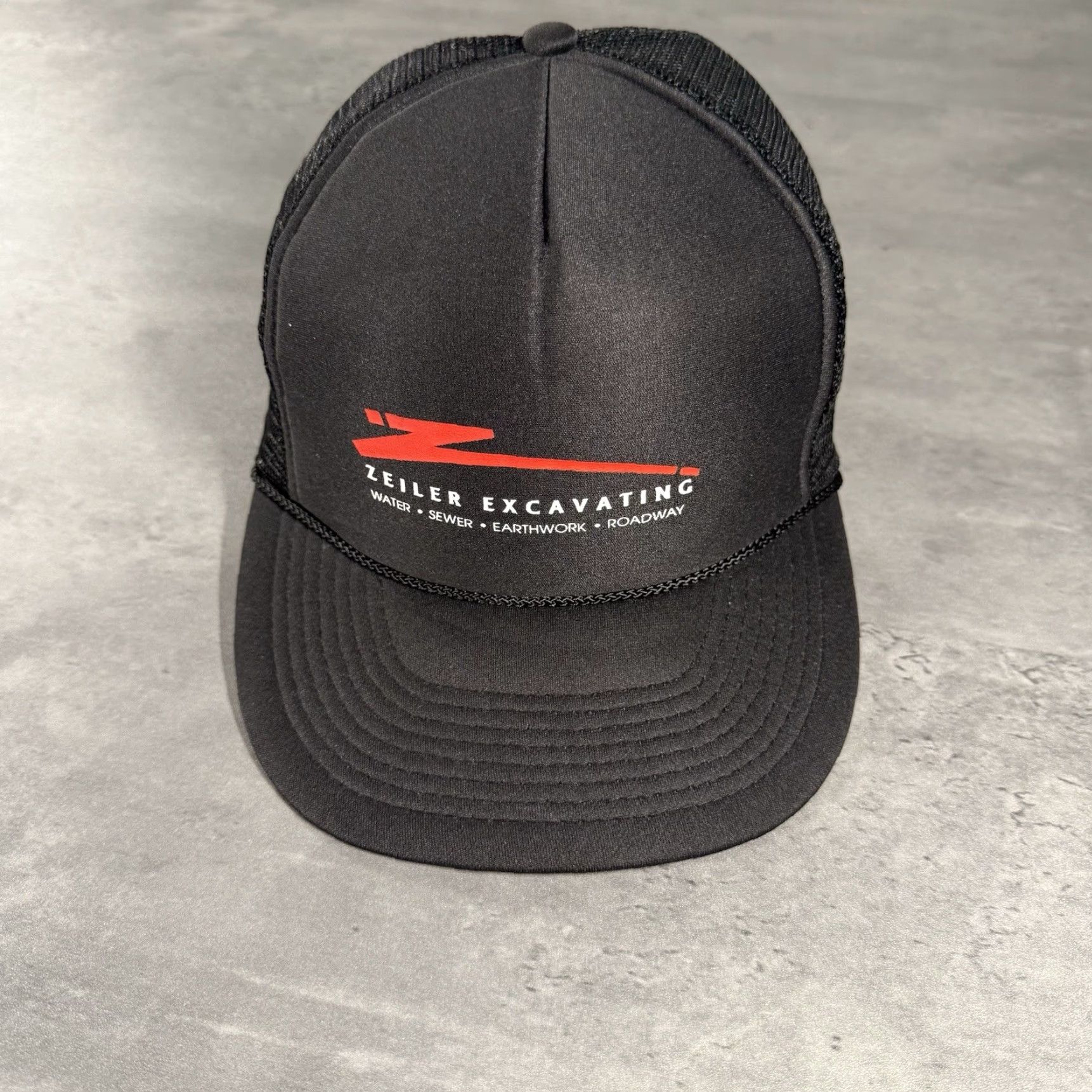 Vintage VINTAGE Construction Excavating Snapback Hat Nylon Black Red One Size Men Size ONE SIZE - 2 Thumbnail