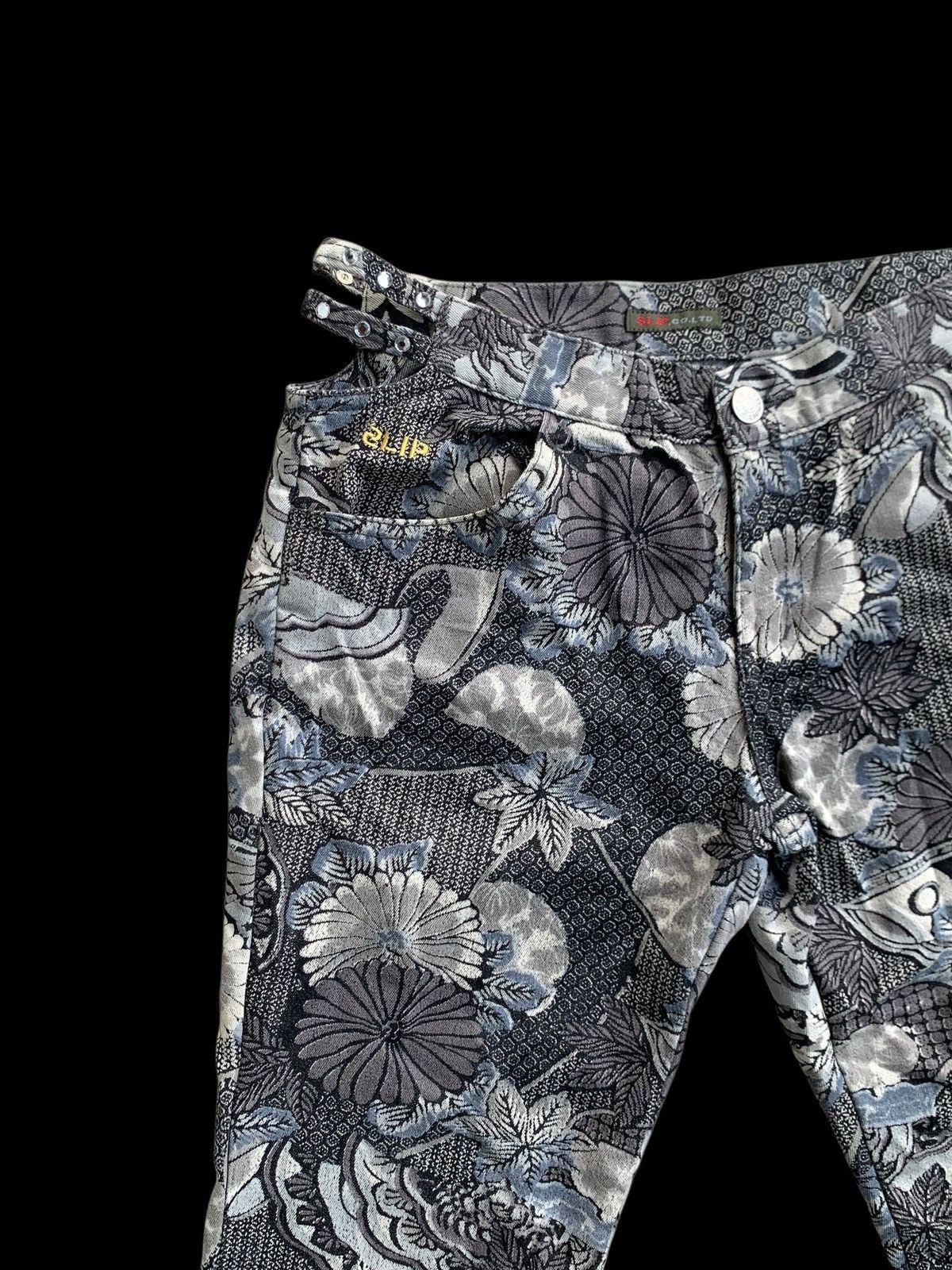 If Six Was Nine × Japanese Brand × Vintage Ladies FLARES Retro Flower Bell Bottoms Hippie vtg trousers Size 28" / US 6 / IT 42 - 5 Thumbnail