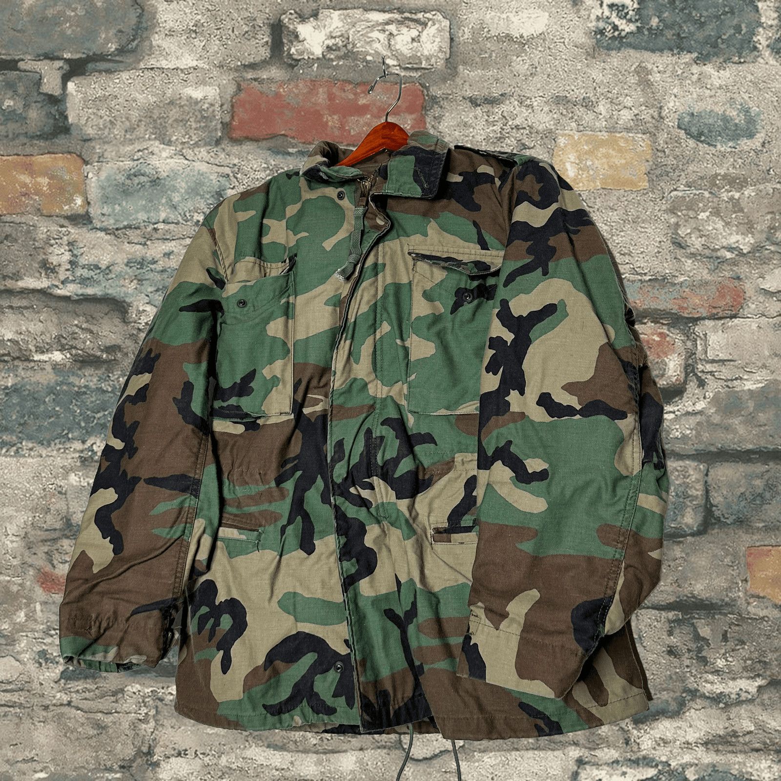 Vintage Vintage Military Camo Jacket Quilt Lined Woodland Combat 90s ...