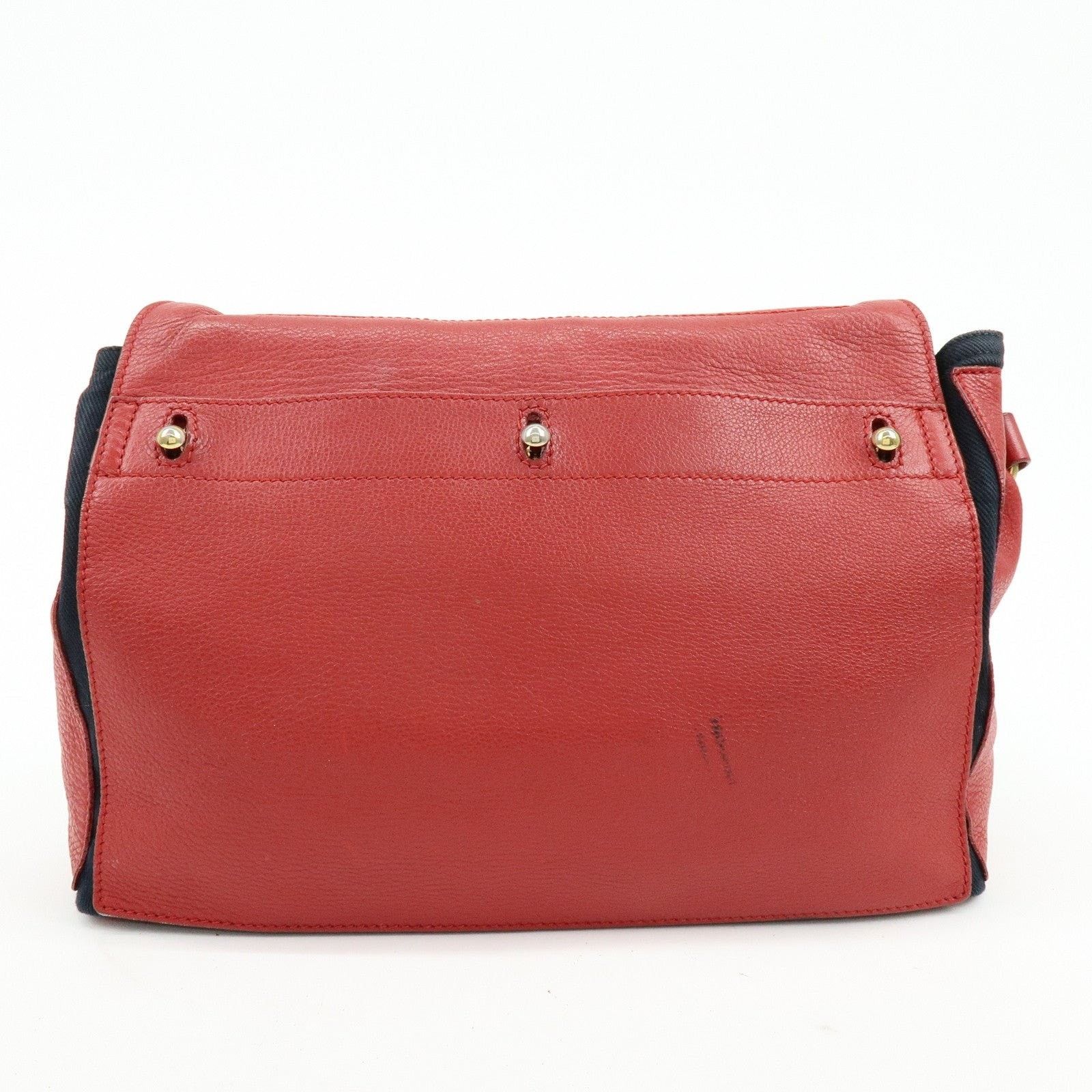 Saint Laurent Paris Saint Laurent Muse Two Leather Shoulder Bag Red Size ONE SIZE - 2 Thumbnail