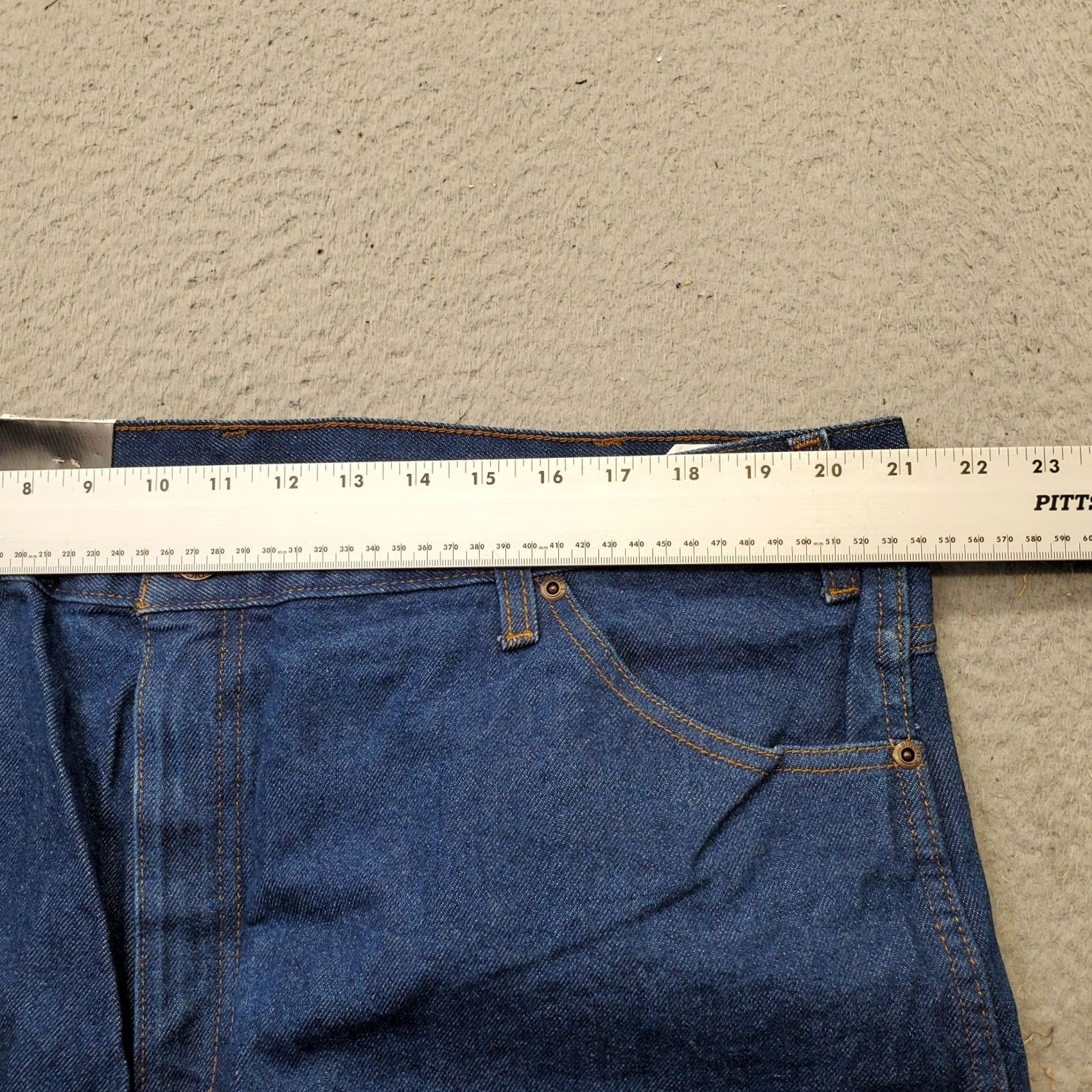Dickies Dickies Jeans Mens 40x30 Blue Denim Boho Industrial Relaxed Fit Wide Leg CR39RB Mens Size 40 Blue Denim 5-Pocket Relaxed Fit Jeans Size US 40 / EU 56 - 6 Thumbnail