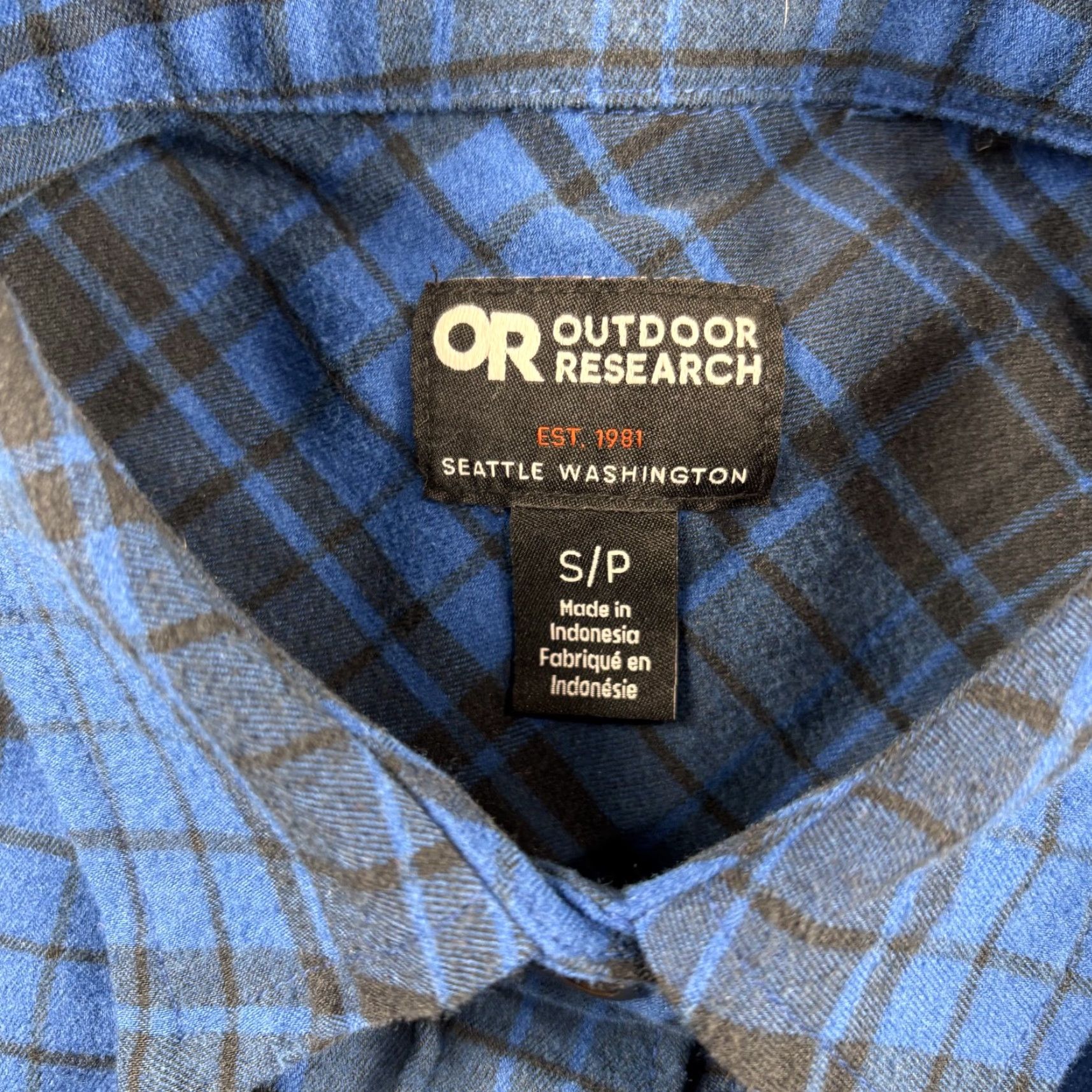 Outdoor Research Outdoor Research Kulshan Flannel Shirt Women's Small Blue Black Plaid Button Up Size S / US 4 / IT 40 - 4 Thumbnail