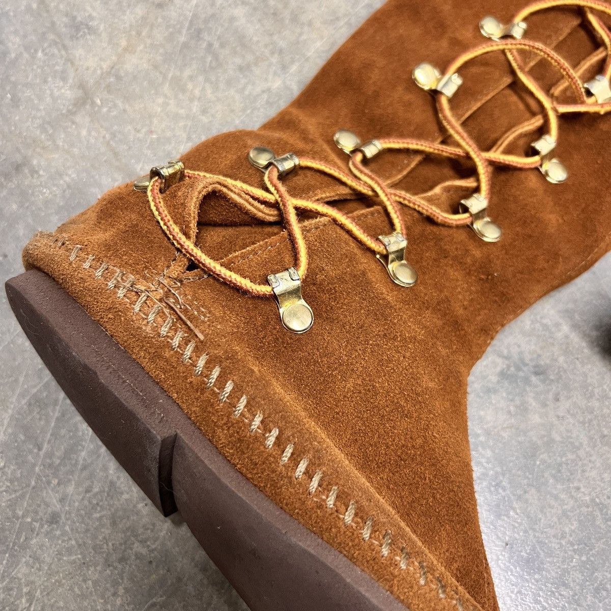Minnetonka × Vintage 70’s Minnetonka tall lace up knee high fringe boots Size US 8 / IT 38 - 3 Thumbnail