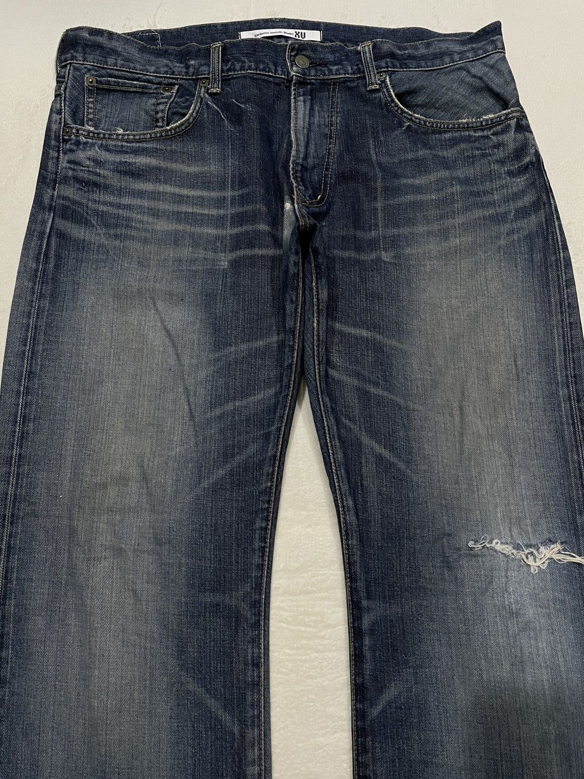 Edwin Vintage Edwin Straight Cut Distressed Faded Denim Jeans Size US 39 - 2 Thumbnail