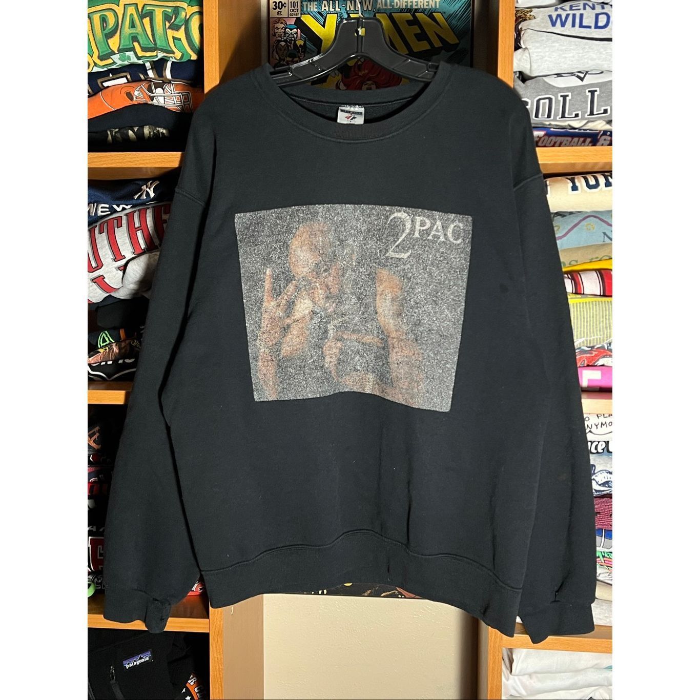 Vintage Vintage Y2K 2Pac Tupac Shakur Rap Sweater Size US L / EU 52-54 / 3 - 1 Thumbnail