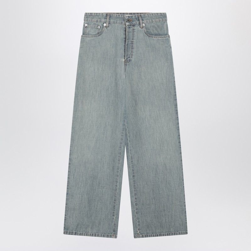 Miu Miu Miu Miu Light Blue Jeans With Logo On The Back Size 25" / US 0 / IT 36 - 1 Thumbnail