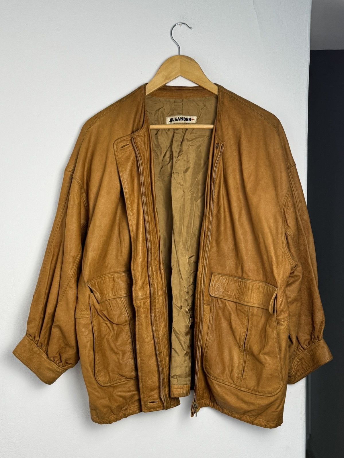 Jil Sander × Vintage Jil Sander Vintage 90’s Leather Jacket Brown Luxury Y2K Size S / US 4 / IT 40 - 1 Thumbnail