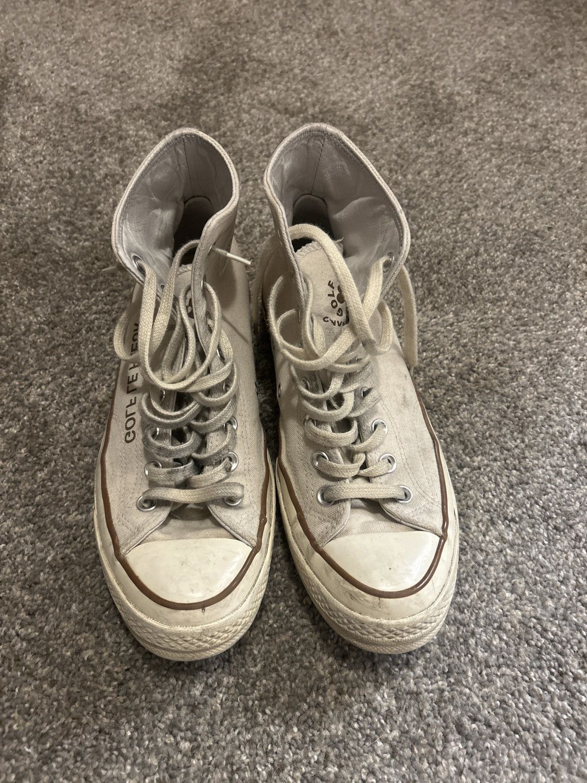 Converse × Golf le Fleur Golf le Fleur x Converse Chuck 70 Parchment Canvas Size US 8.5 / EU 41-42 - 2 Thumbnail
