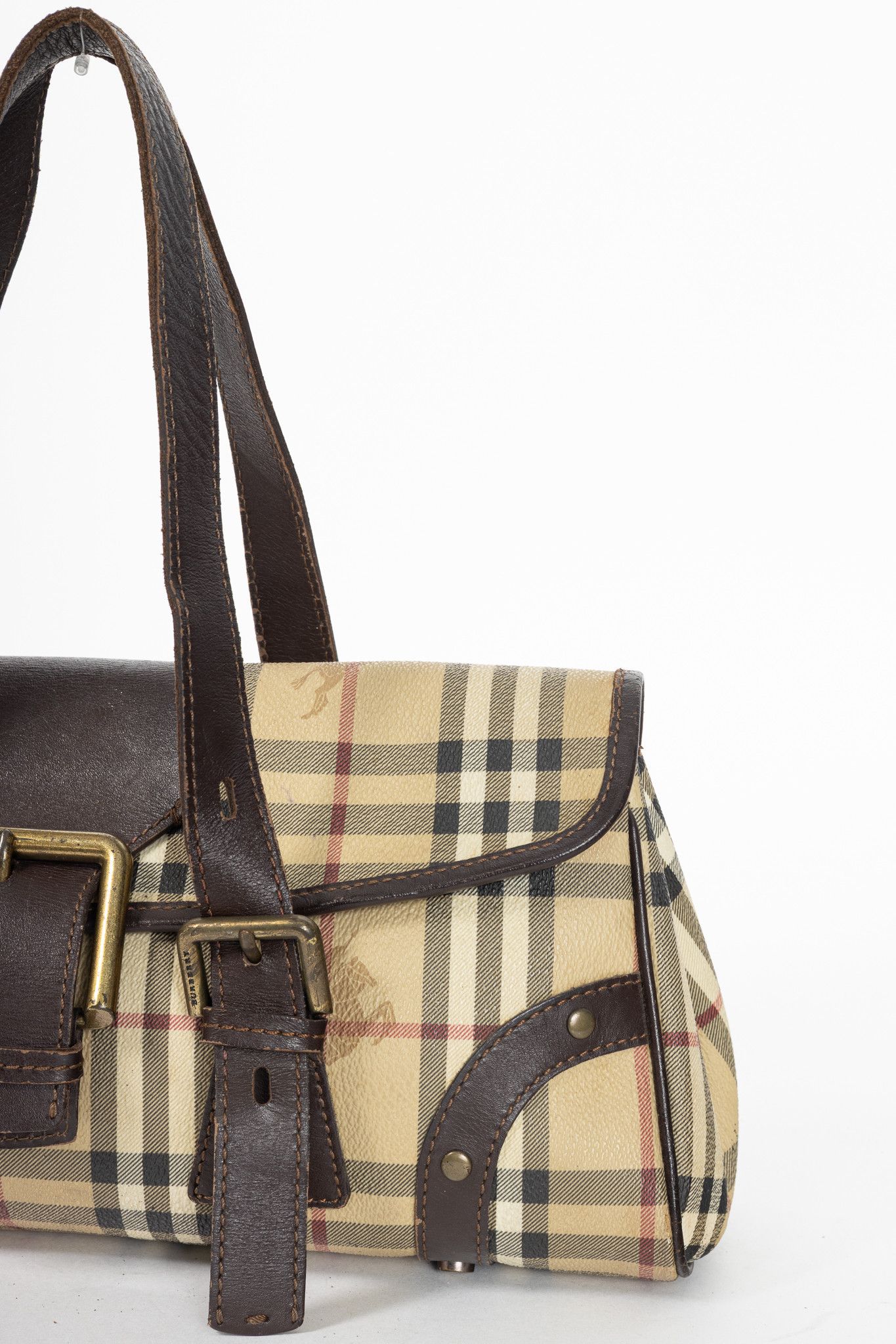Burberry Burberry Haymarket Check Buckle-Flap Handbag Size ONE SIZE - 7 Thumbnail
