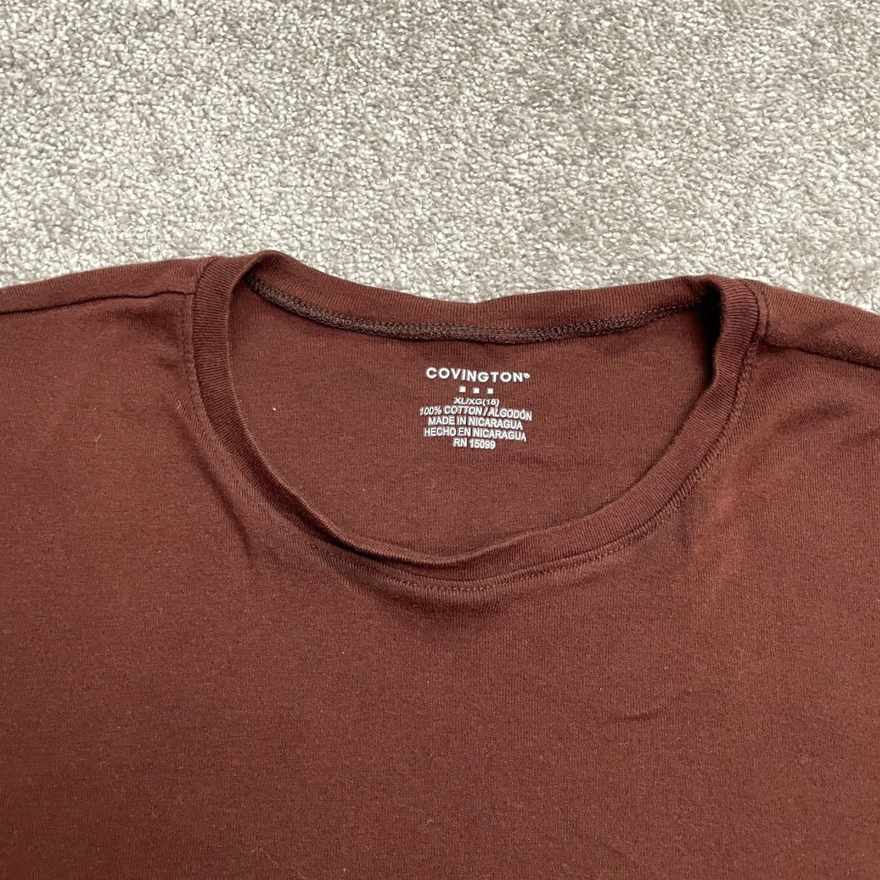 Vintage **Covington Women's XL Brown Basic T-Shirt** User: Covington Women's XL Brown Basic T-Shirt Size XL / US 12-14 / IT 48-50 - 4 Thumbnail
