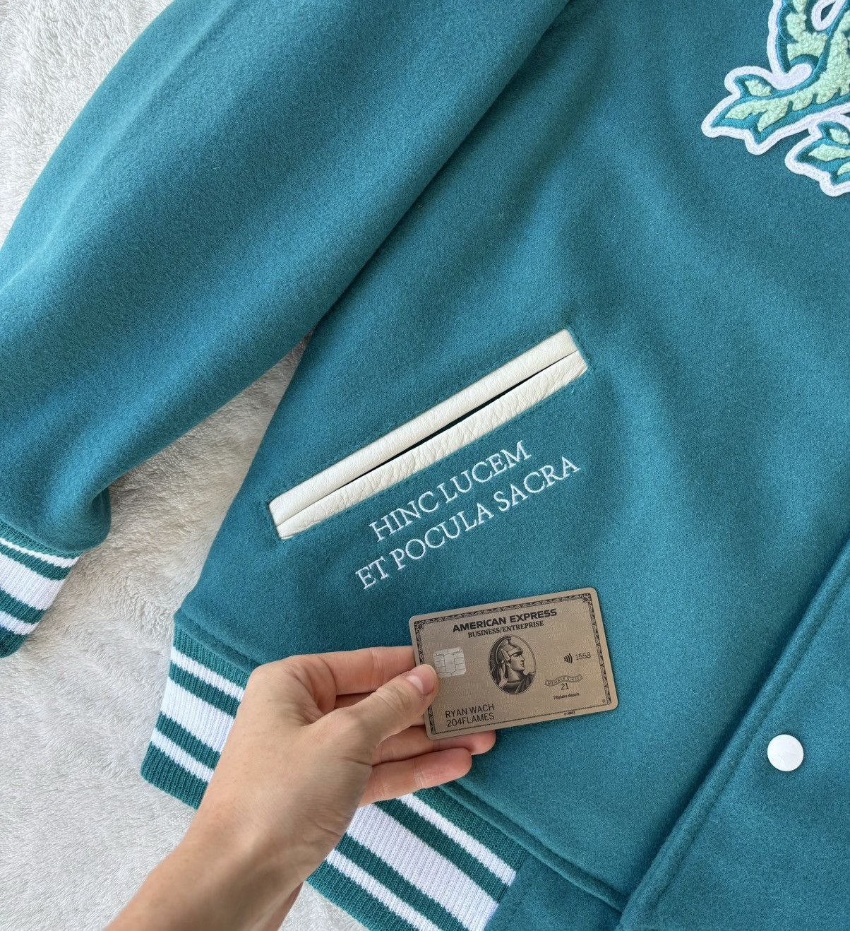 October's Very Own OVO x Cambridge University Teal Varsity Jacket Size US XXL / EU 58 / 5 - 5 Thumbnail