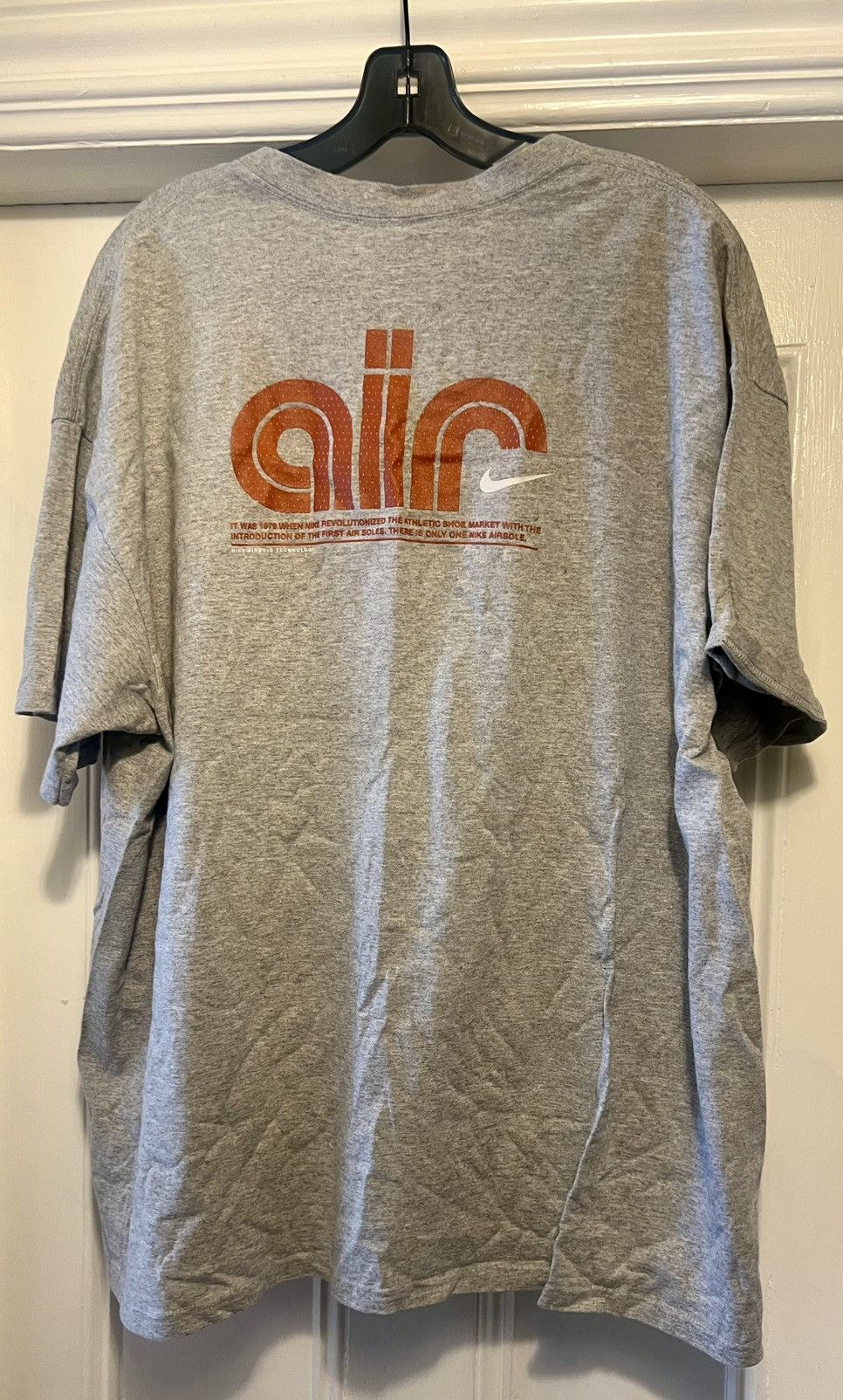 Authentic Nike Airsole technology rare vintage grey tee XXL