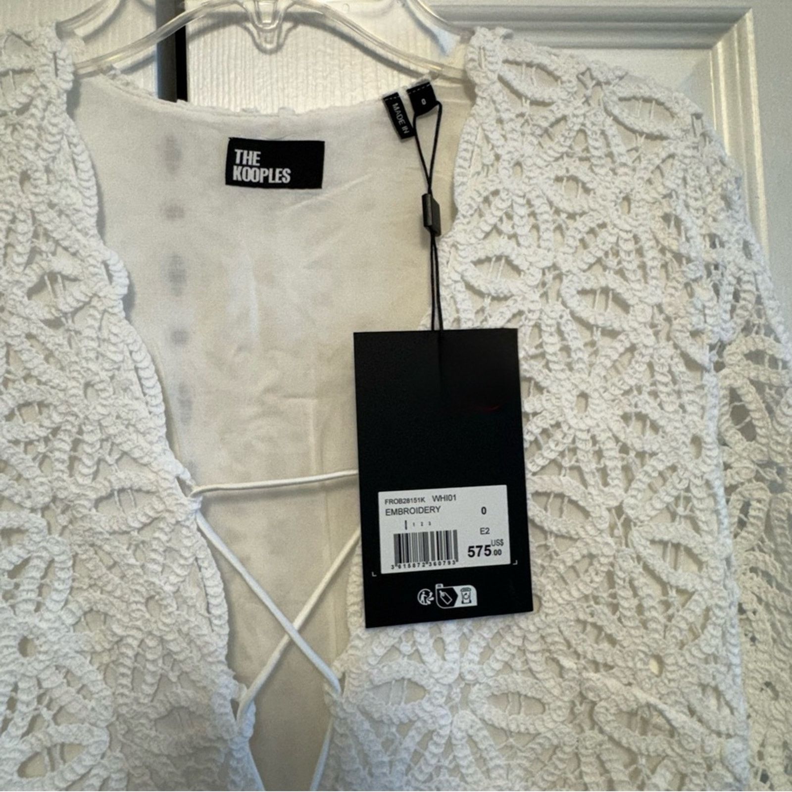 The Kooples NWT! The Kooples White Long Sleeve Crochet Dress, Size 0 Size XS / US 0-2 / IT 36-38 - 9 Thumbnail