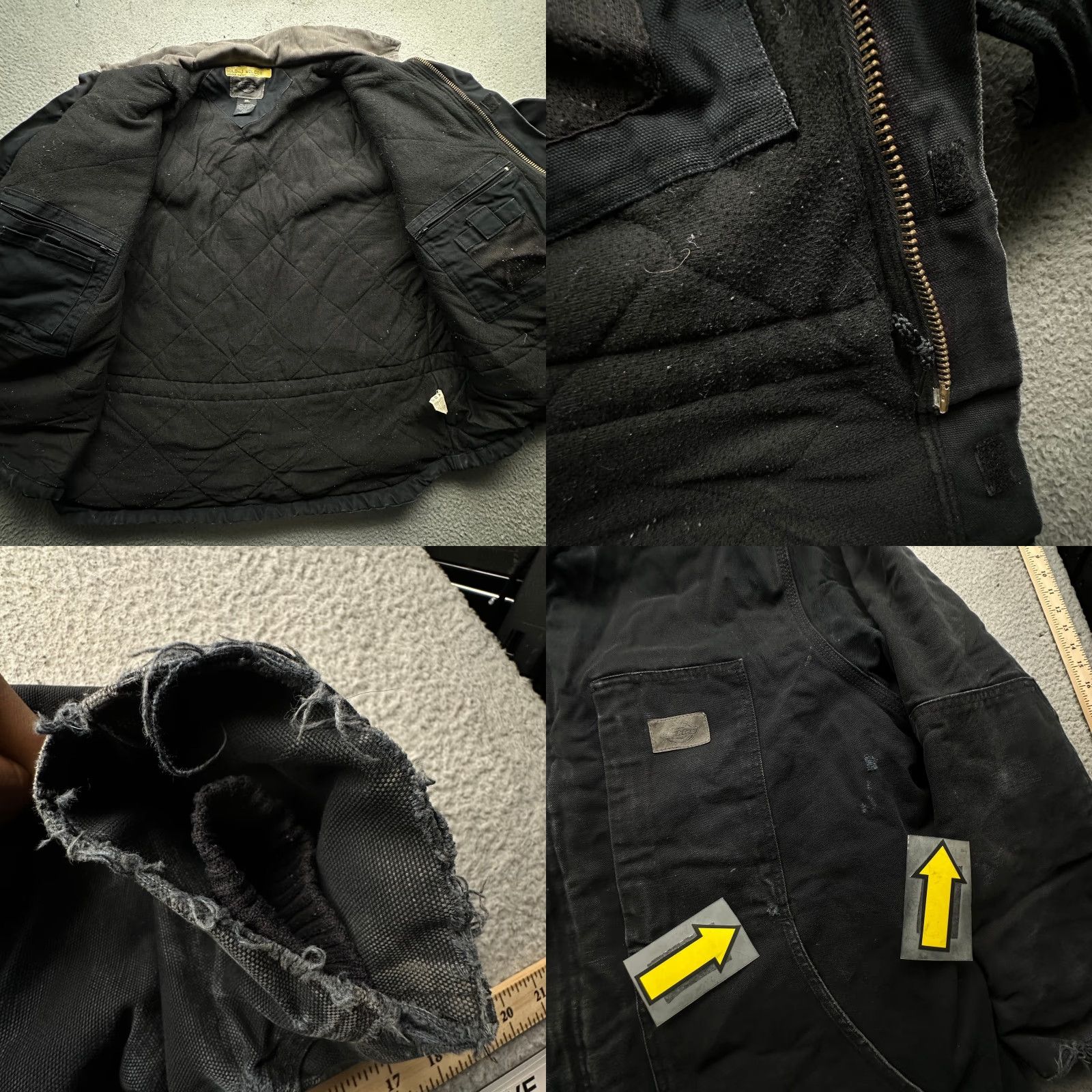 Dickies VINTAGE Dickies Coat Jacket Work Chore Black 2XL Mens Distressed Pockets Zipper Size US XXL / EU 58 / 5 - 8 Thumbnail