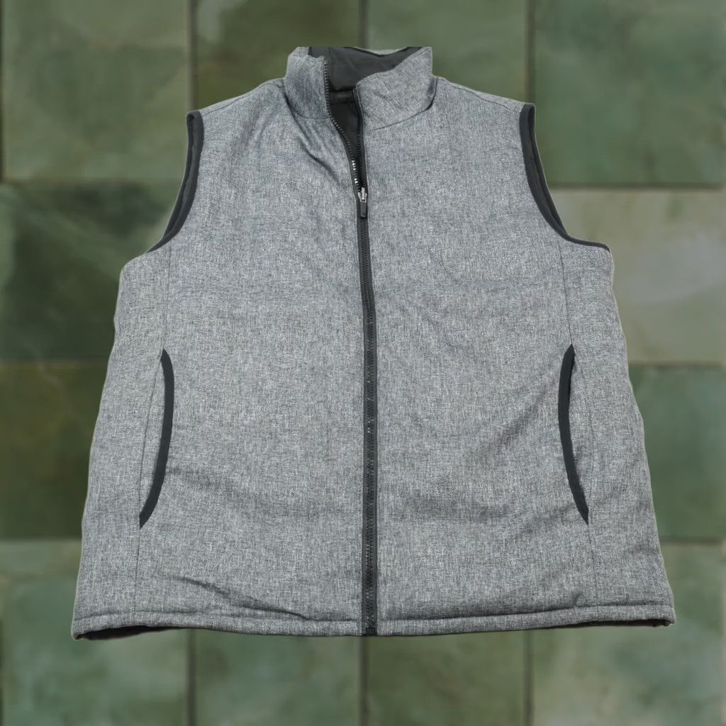 Vintage Mack Weldon Reversible Puffer Vest Mens Large Gray Full-Zip Sleeveless Classic Size US L / EU 52-54 / 3 - 1 Thumbnail