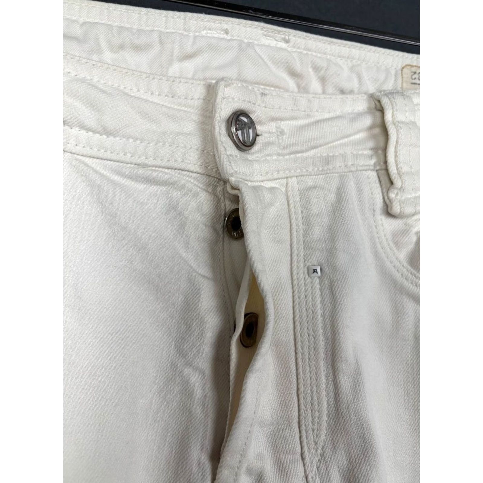 Diesel Diesel Jeans Size 31 White Denim Cotton Straight Leg Belt Loop Womens Size 24" / US 00 / IT 34 - 6 Thumbnail