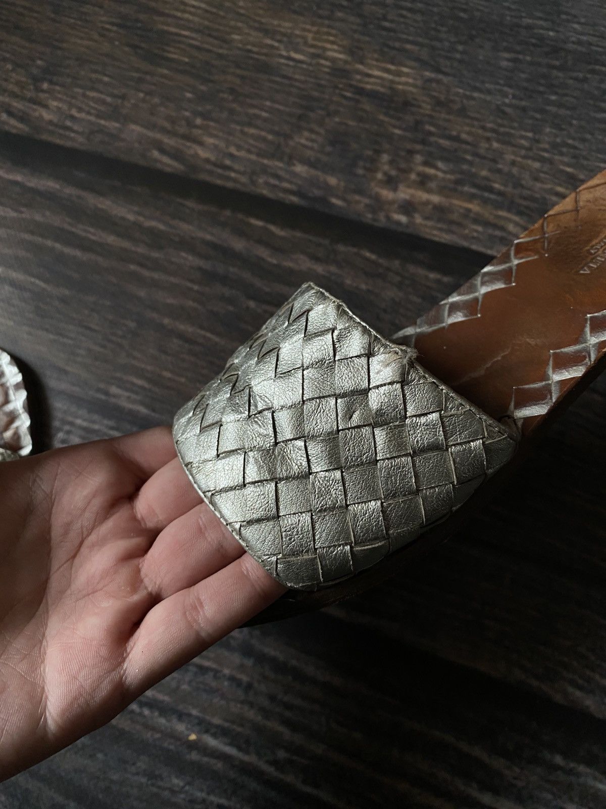 Bottega Veneta × Vintage Bottega Veneta rare leather summer shoes Size US 7 / IT 37 - 6 Thumbnail