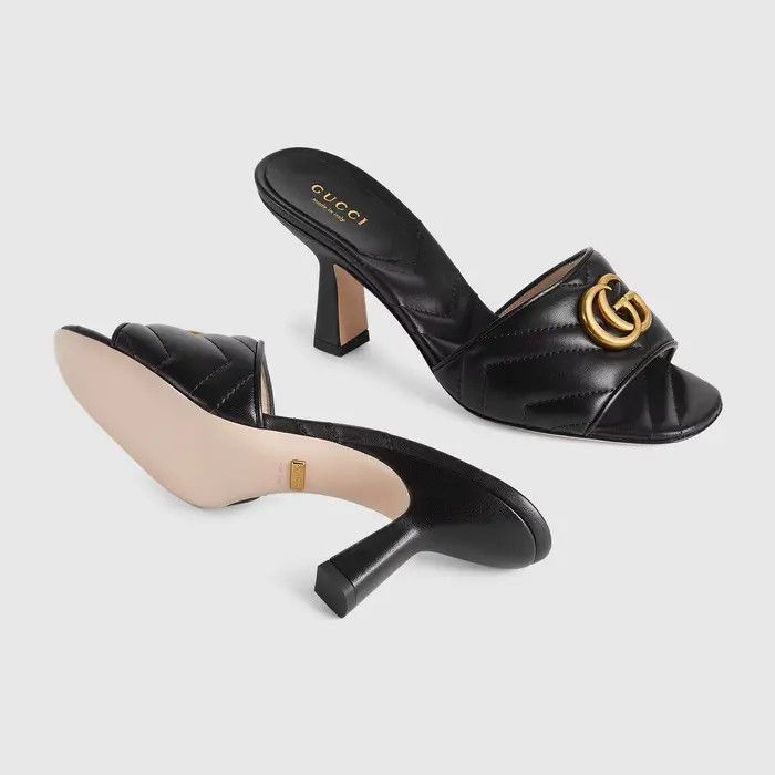 Gucci oc11z1025 Nappa Leather Sandals in Nero Size US 8.5 / IT 38.5 - 3 Thumbnail