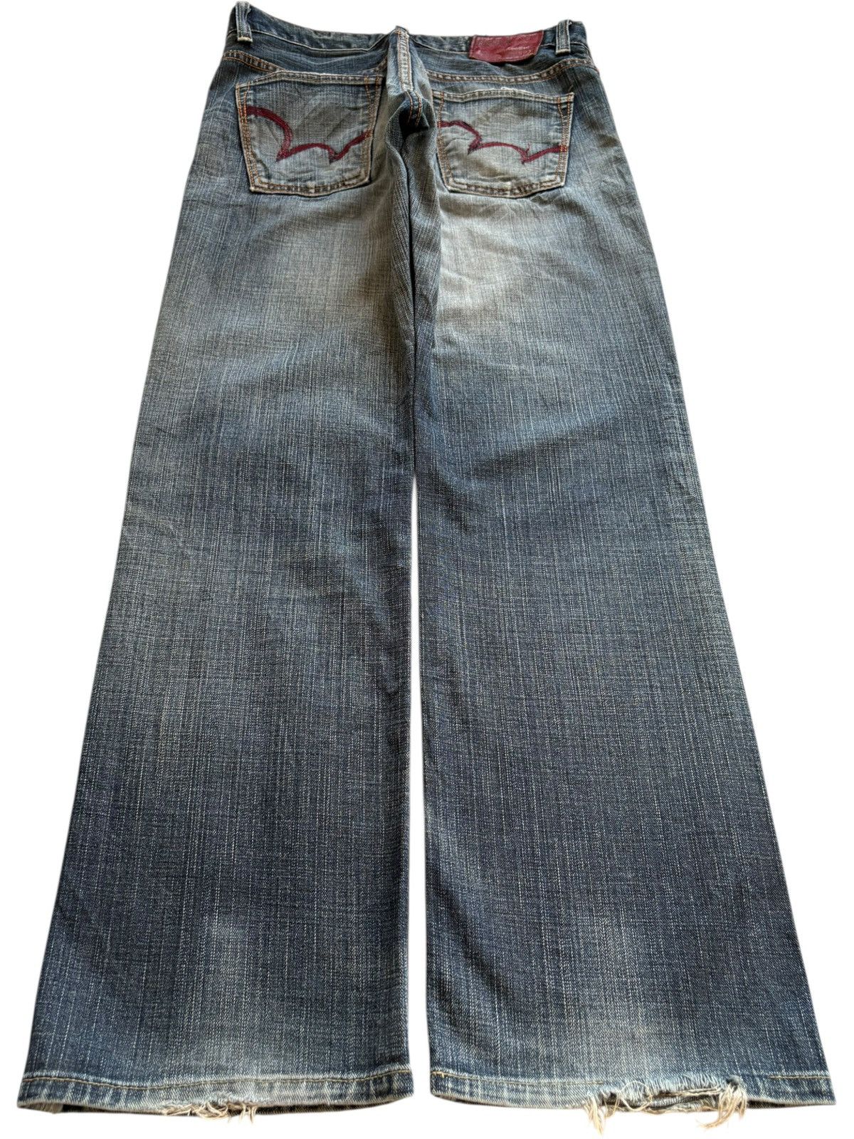 Edwin Vintage Edwin 503 Mud Wash Embroidered Pocket Baggy Jeans Size US 33 - 2 Thumbnail