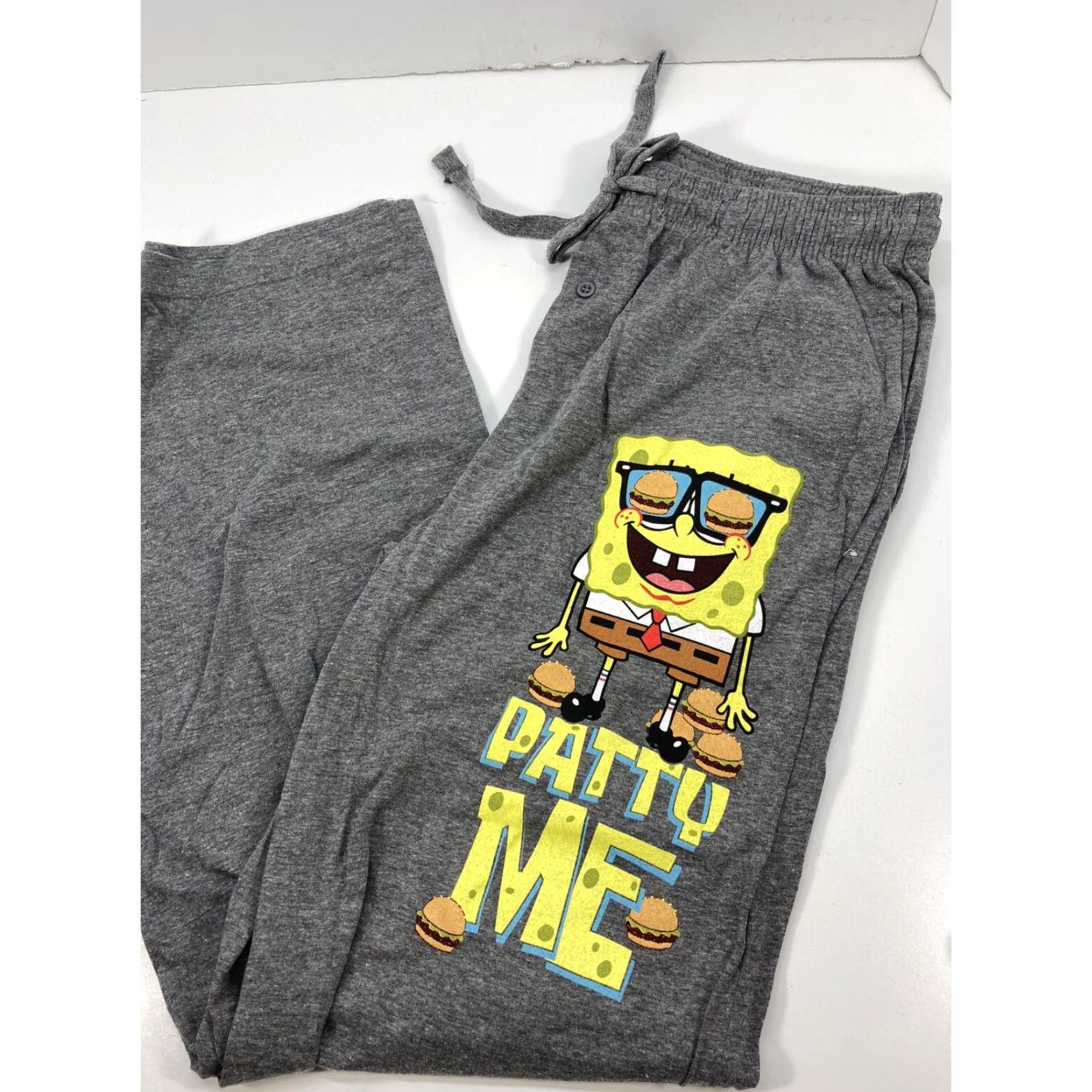Nickelodeon Nickelodeon SpongeBob Squarepants Patty Me Lounge Pajama Pants Small Gray Men Size US 29 - 2 Thumbnail