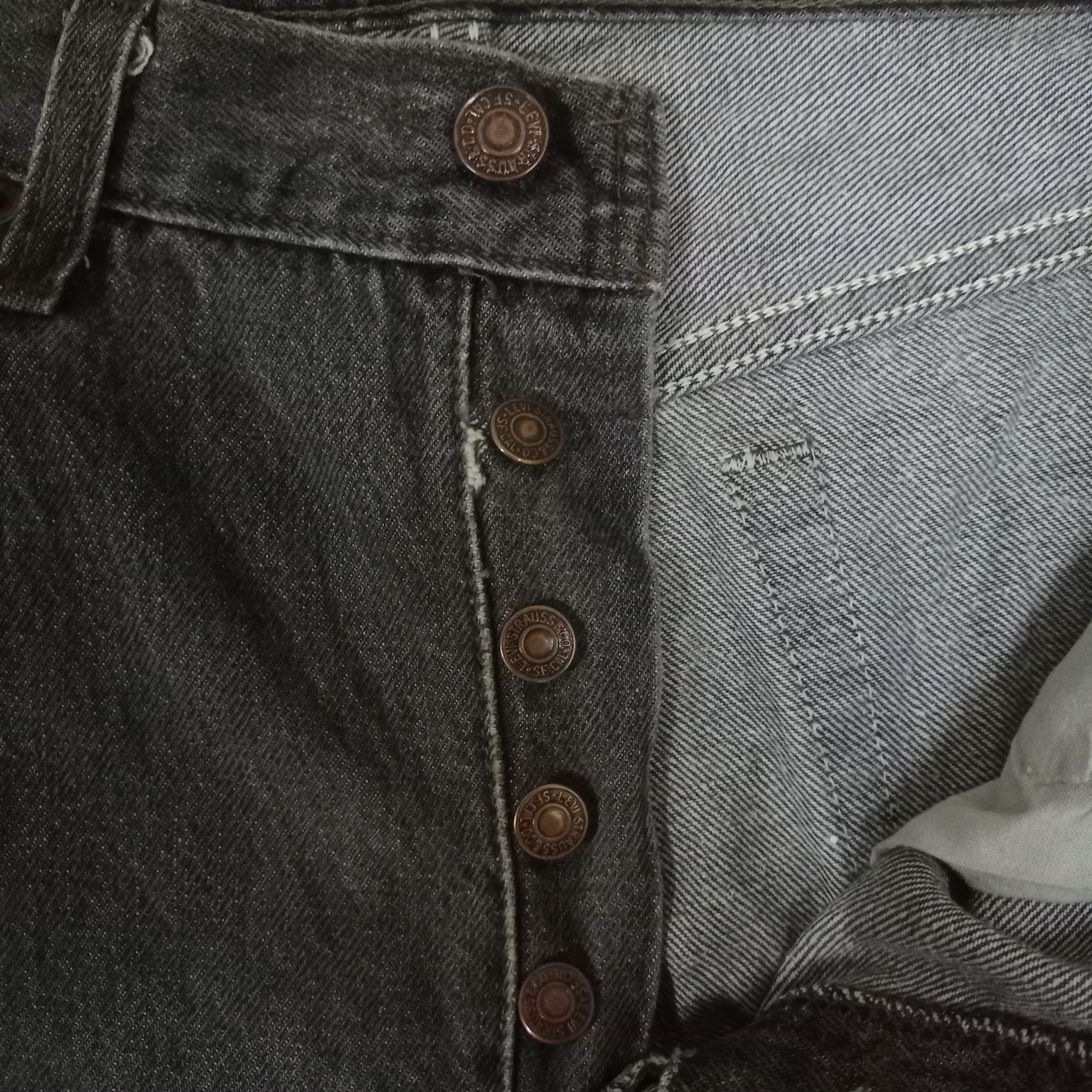 Levi's Vintage 90s Levis 501 Black Jeans 29x30 Size US 29 - 3 Thumbnail