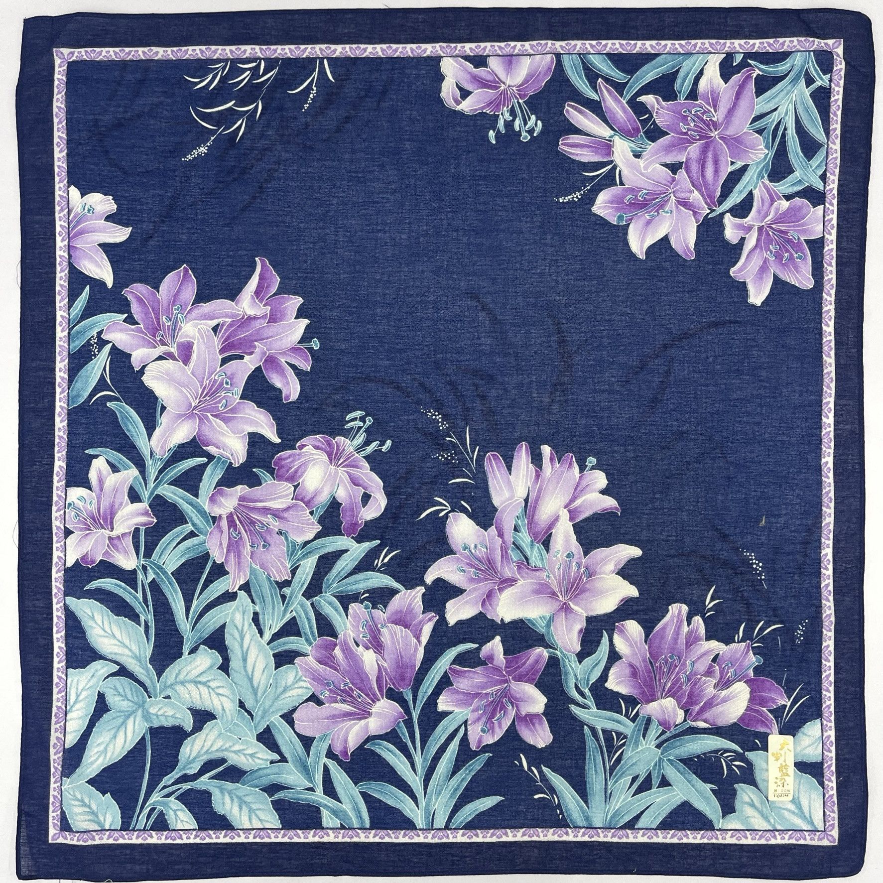 Japanese Brand Japanese Floral Handkerchief Art - 5043 Size ONE SIZE - 2 Thumbnail