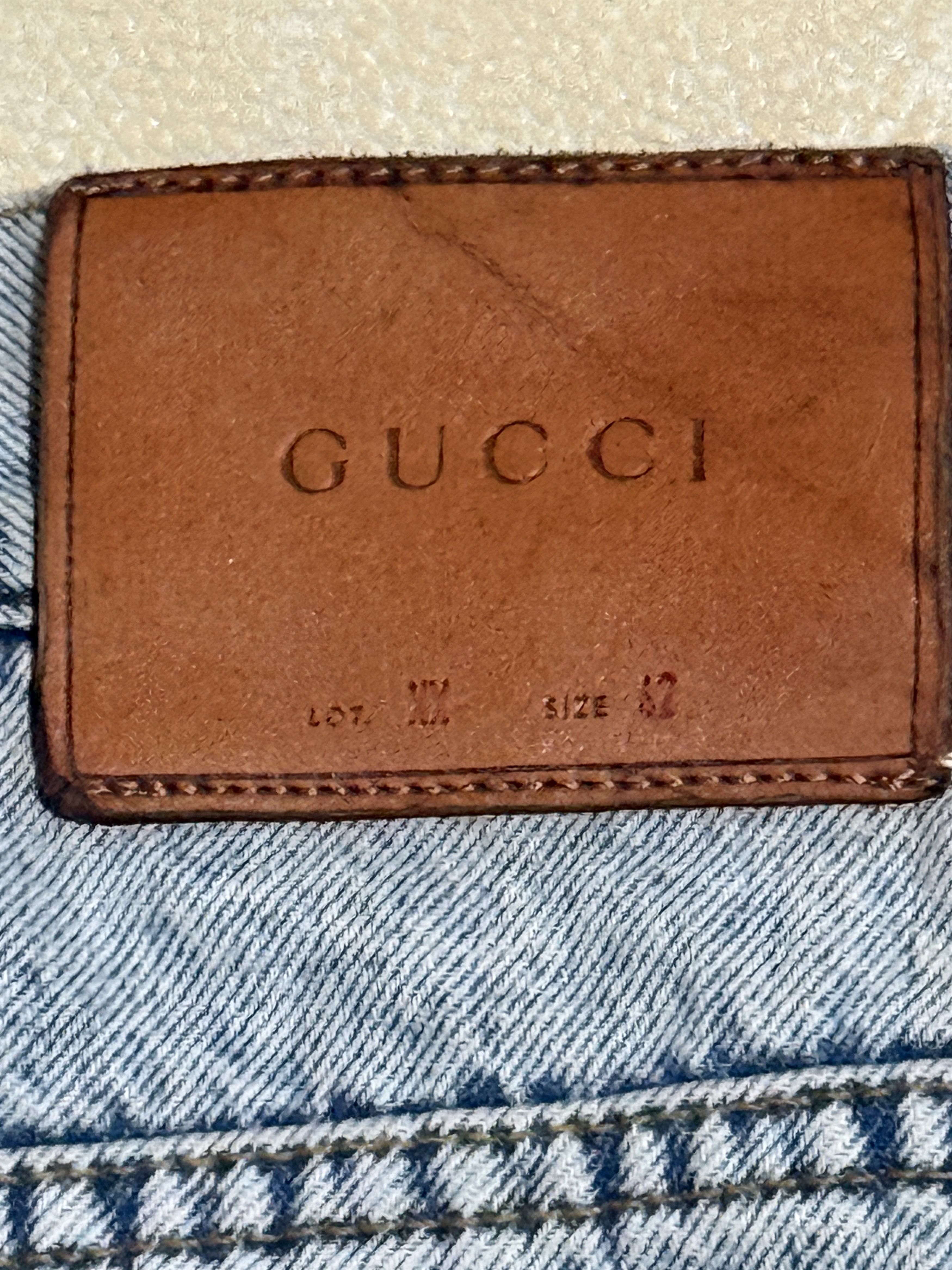 Skirt denim jeans 42 Gucci Denim Shimmering Crystals