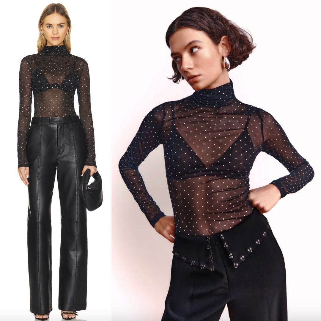 Other MISHA | NWT Diamante Sandra Mesh Top XS Size XS / US 0-2 / IT 36-38 - 1 Thumbnail