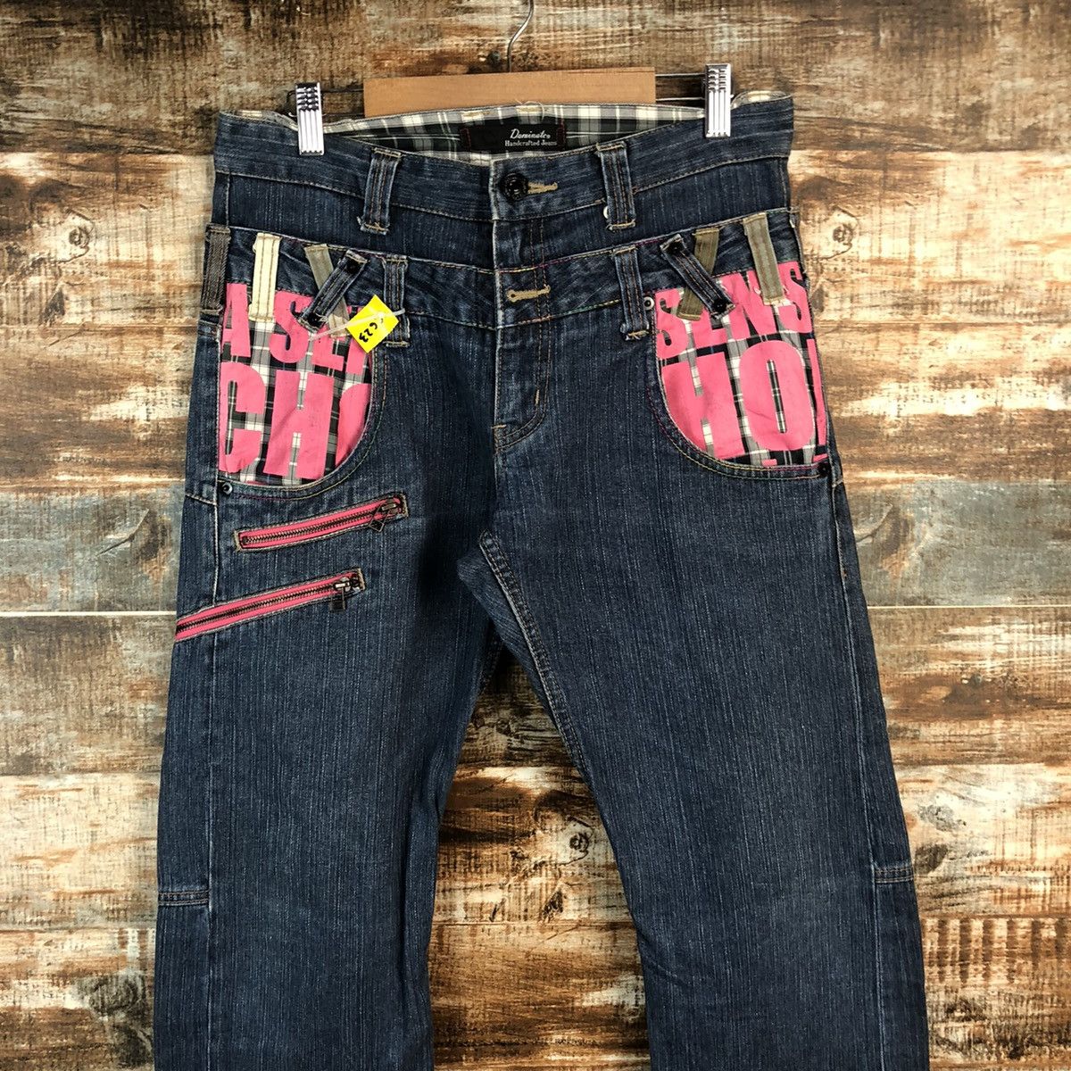 Japanese Brand DL Dominate double waist streetwear Blue Denim Pants #C623 Size US 30 / EU 46 - 4 Thumbnail