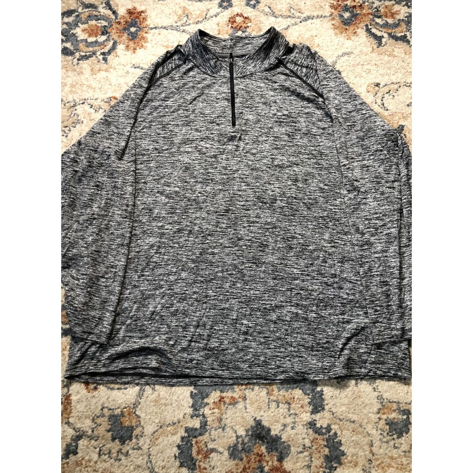 Under Armour Under Armour HeatGear Shirt Mens 3XL Gray Quarter Zip Long Sleeve Pullover Loose Size US XXL / EU 58 / 5 - 5 Thumbnail