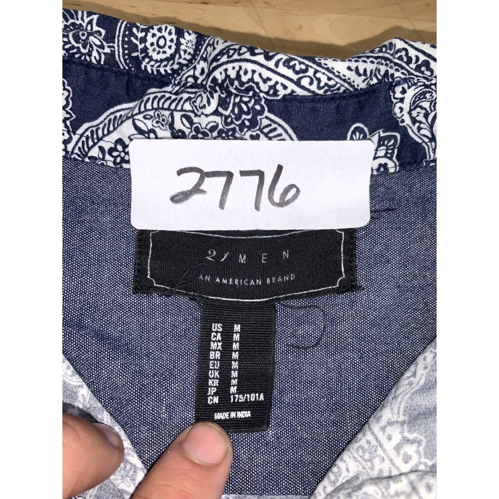 21 Men 21 MEN Shirt Adults M Blue Paisley Button-Up Short Sleeve American #2776 Size US M / EU 48-50 / 2 - 3 Thumbnail