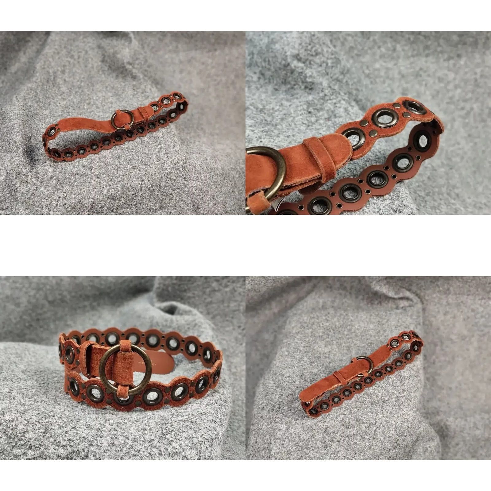 Vintage VINTAGE Dolce & Gabbana Perforations Leather Belt Women Regular Size S Brown 90s Adjustable Belt Size ONE SIZE - 10 Thumbnail
